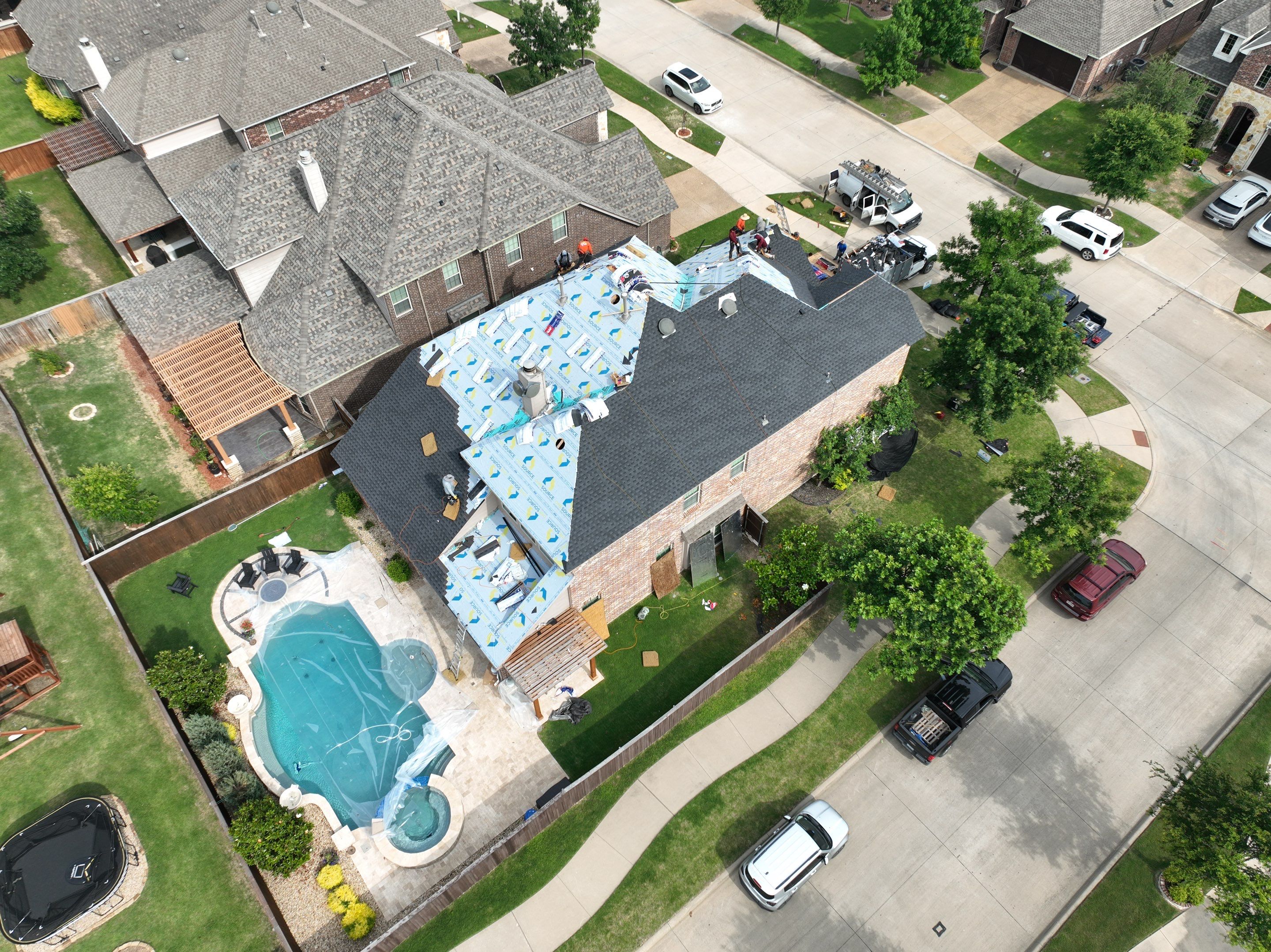 Residential Roofing Installation using GAF Timberline HDZ Charcoal by OneSource Roofing and Restoration