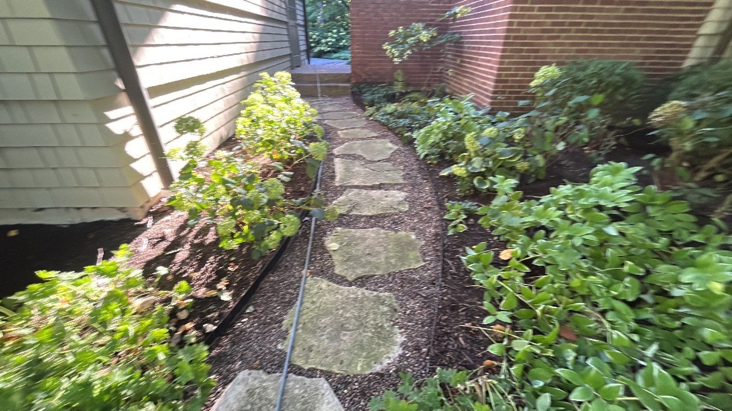 natural stone using Algaecide, soft wash soap by Northern Power Washing LLC.