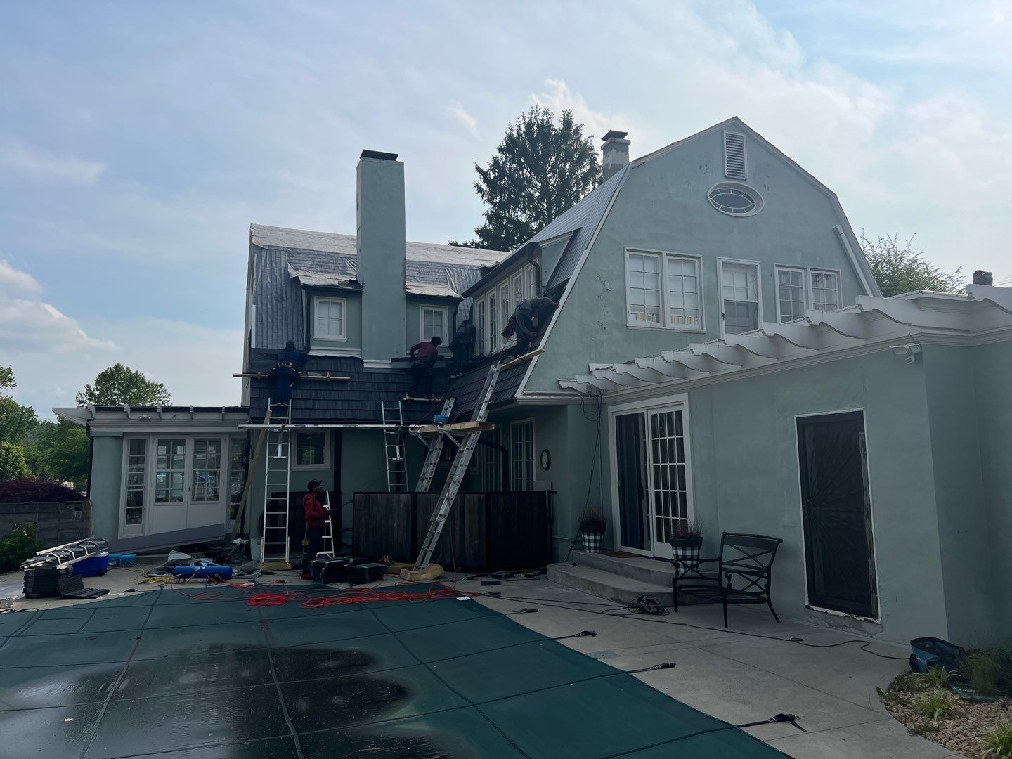 Slate removal/Cedar Shake replacement by Storm Contracting 