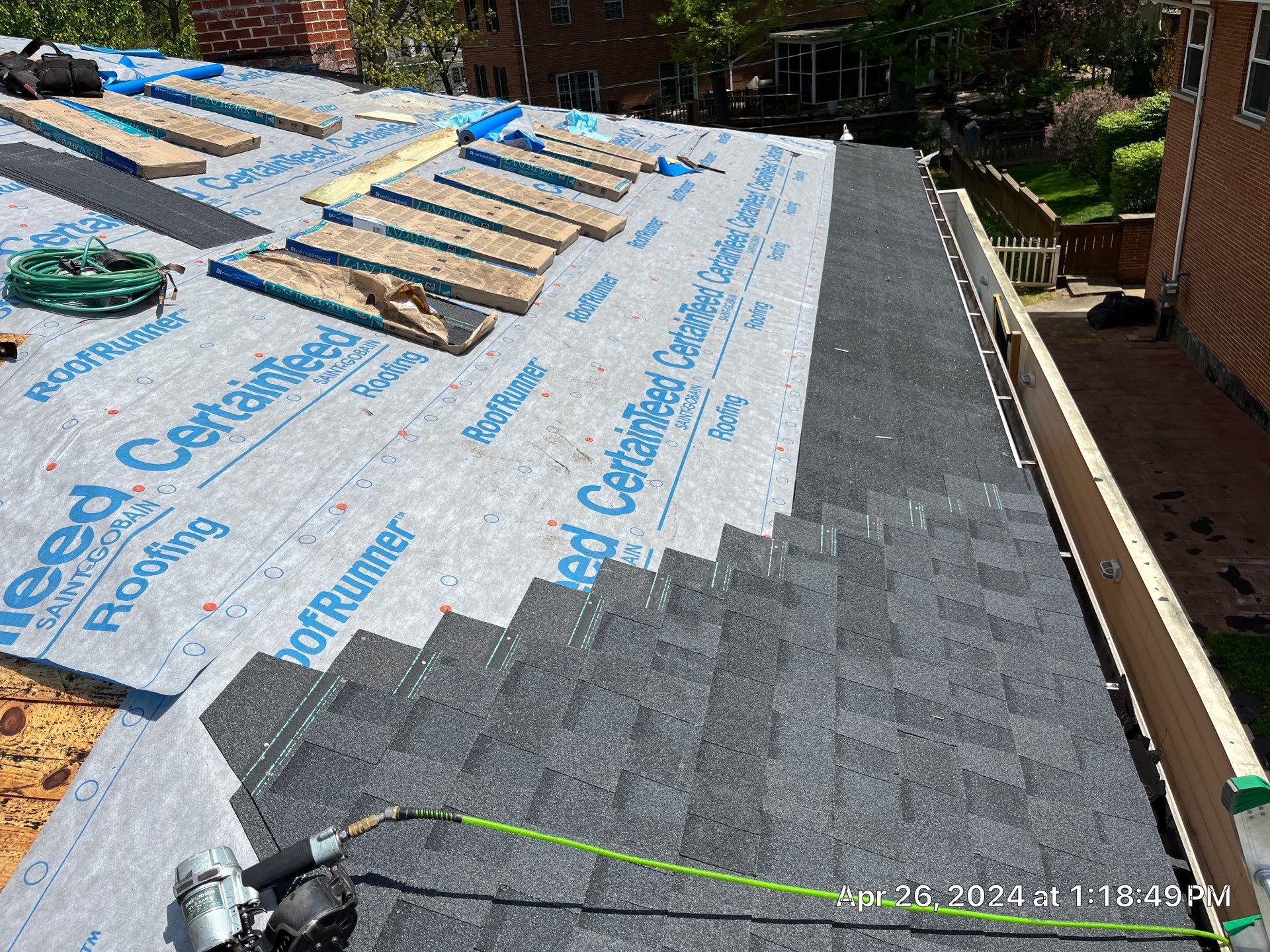 Residential Roofing Installation using Certainteed Landmark Pro Shingles by Fahey Roofing + Contracting