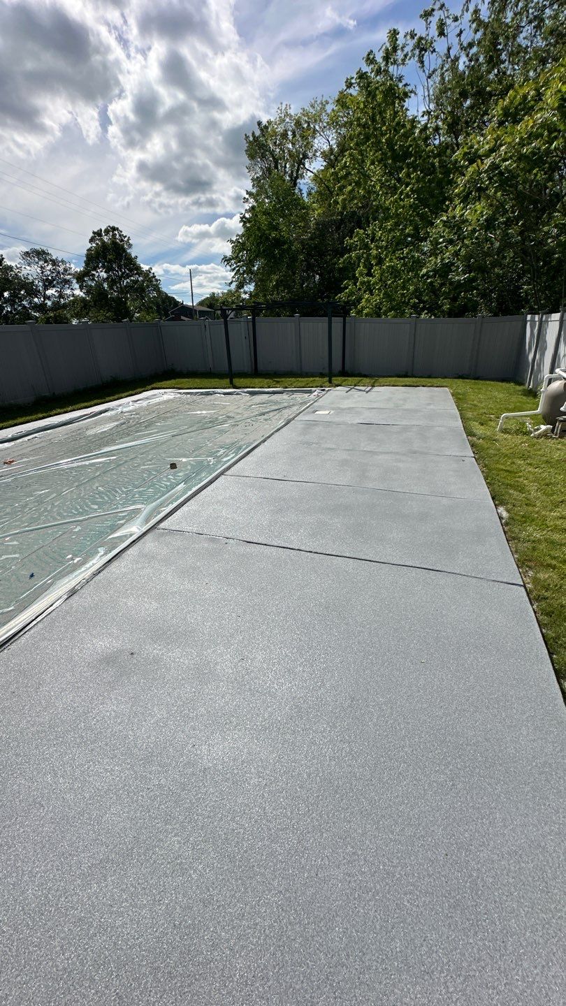 Twilight Pool Deck Project in McDonald by Floors in a Day, Inc