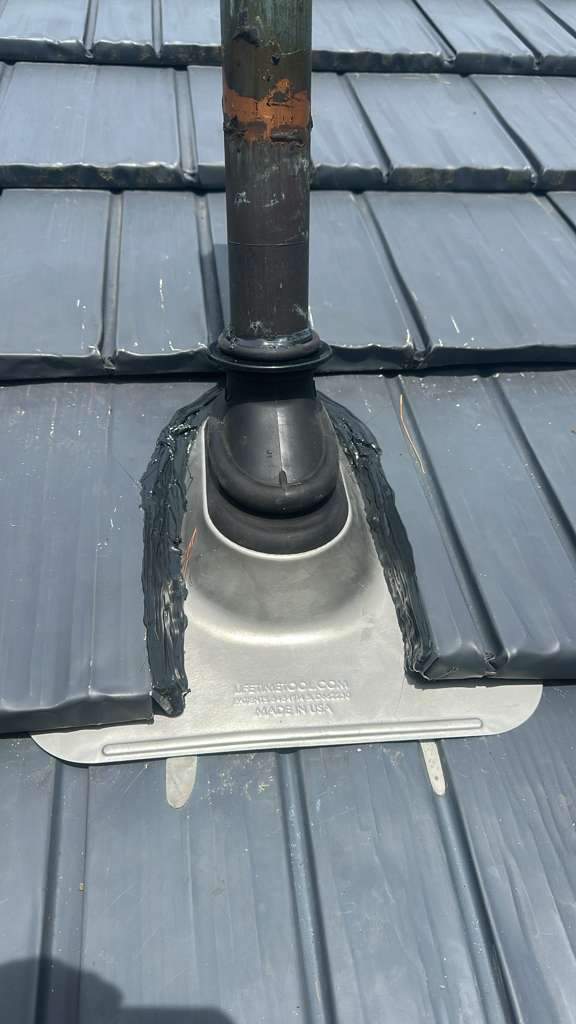 Vent Pipe Flashing Replacement + Antenna Bracket Relocation by Mighty Dog Roofing of Greater Middlesex County