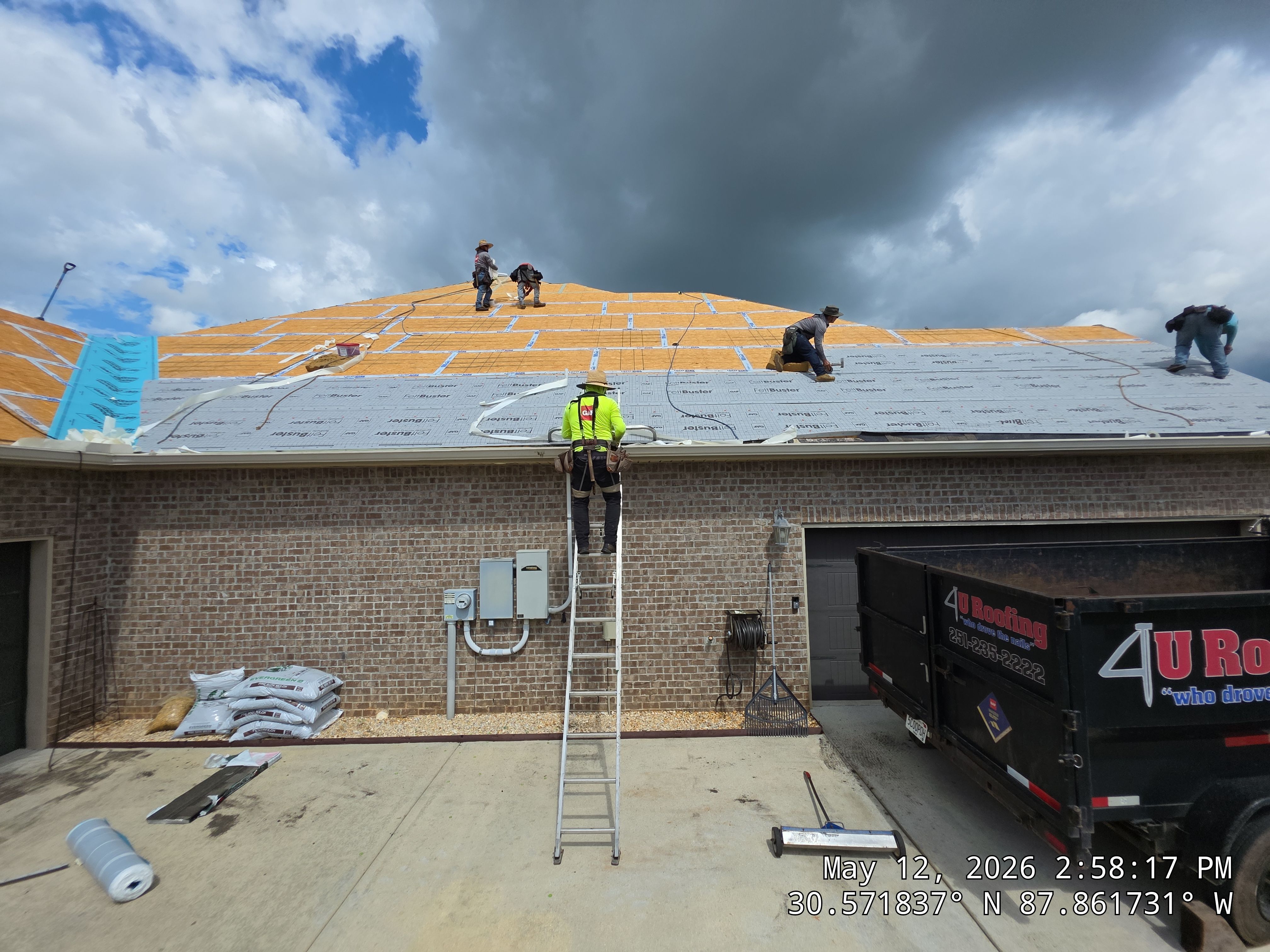 GAF Architectural Shingle Roof Replacement in Fairhope, Alabama by 4U Roofing