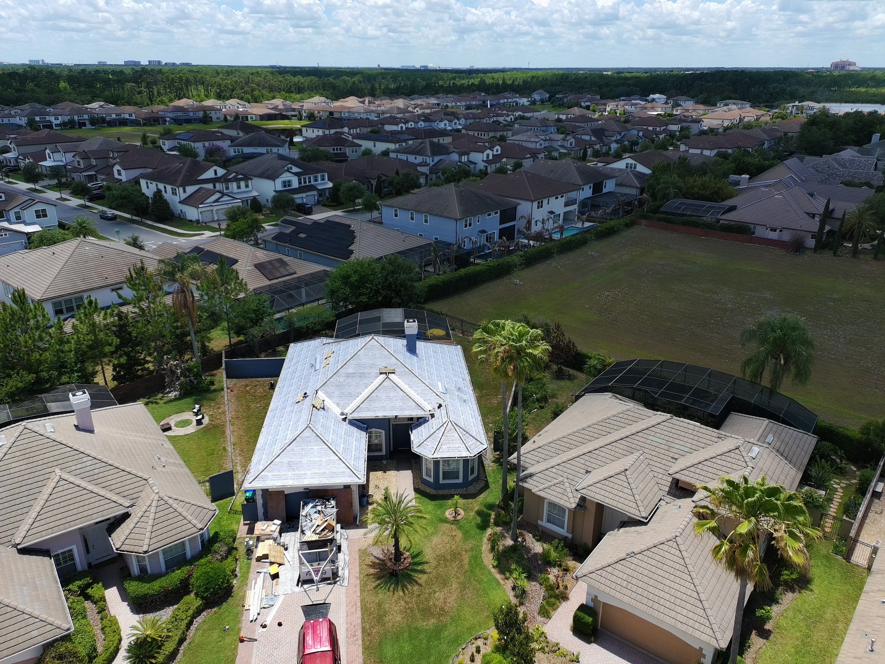 Concrete Tile Roof Replacement Using Polystick TU Plus in Orlando by Fortified Roofing Solutions Corp.