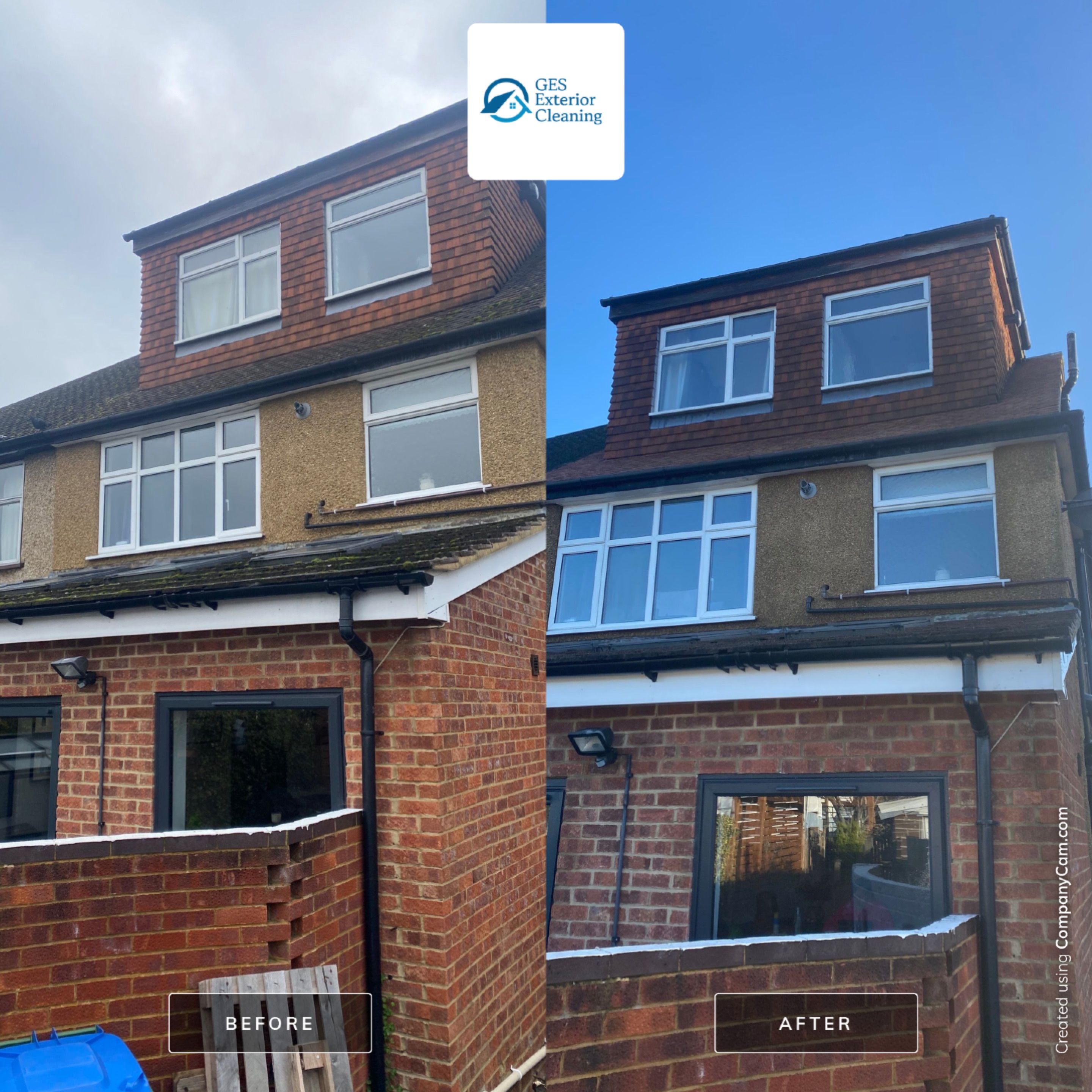 Roof Clean  - Moss Removal - Gutter Clean using Honda 15lpm Low Pressure Washing Machine by Ges Exterior Cleaning ltd