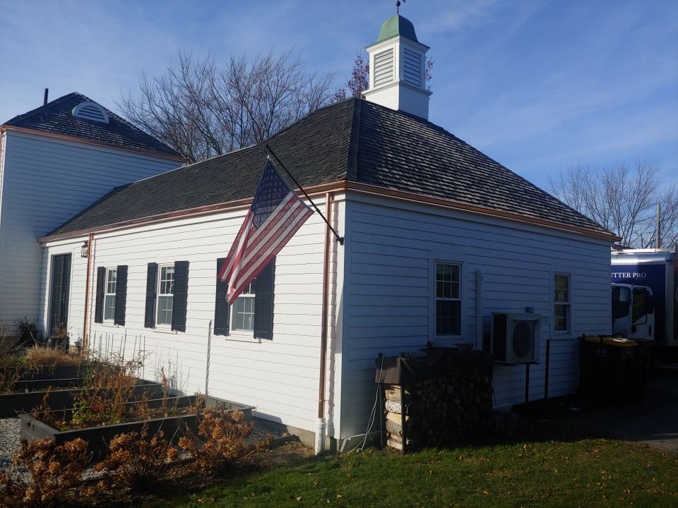 Hingham, MA Gutter Installation using 5" K-Style Copper Gutter by Gutter Pro Enterprises