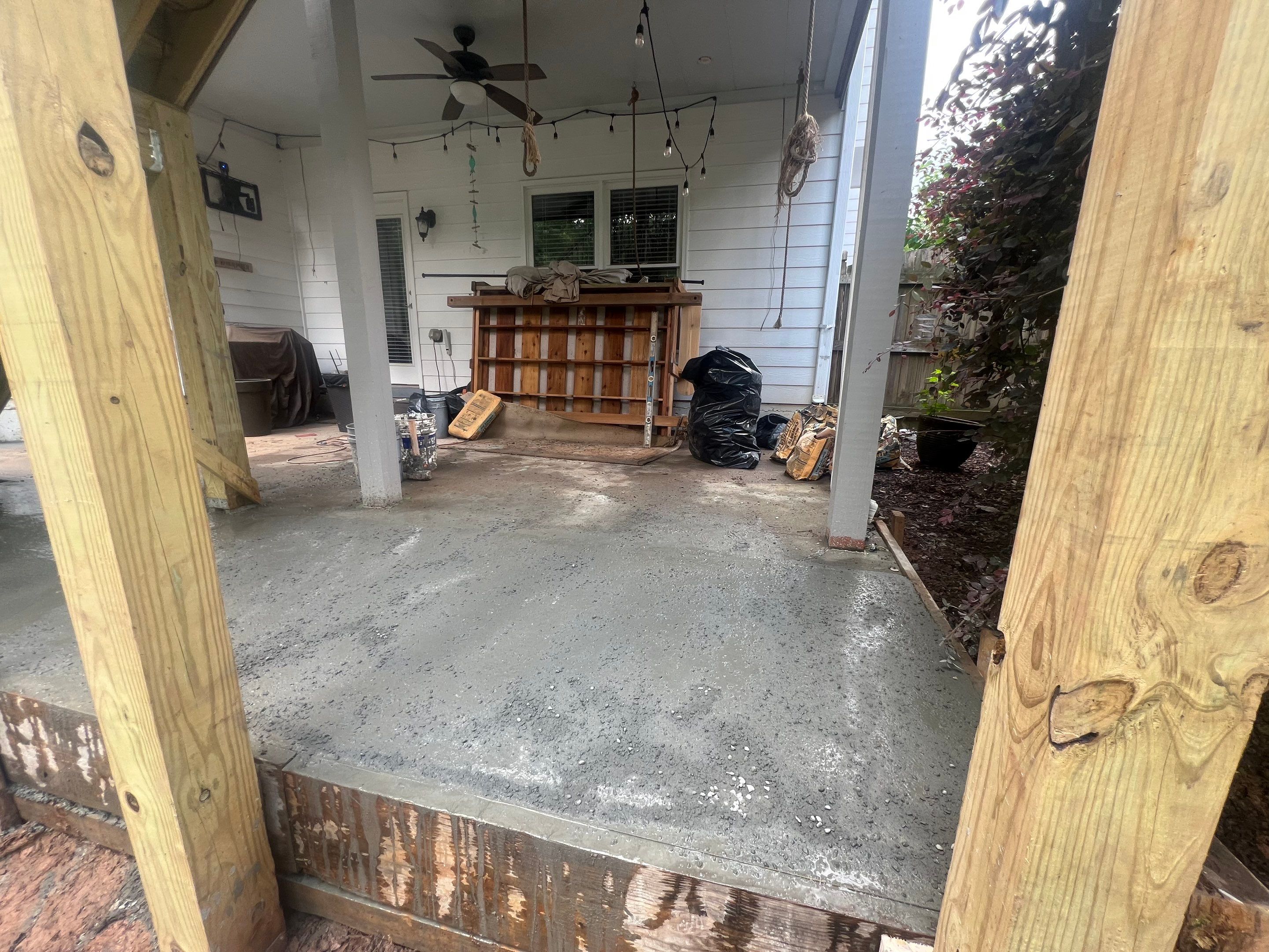 Elevated Composite Deck and Concrete Landing Installation in Kennesaw by Swift Home Renovations
