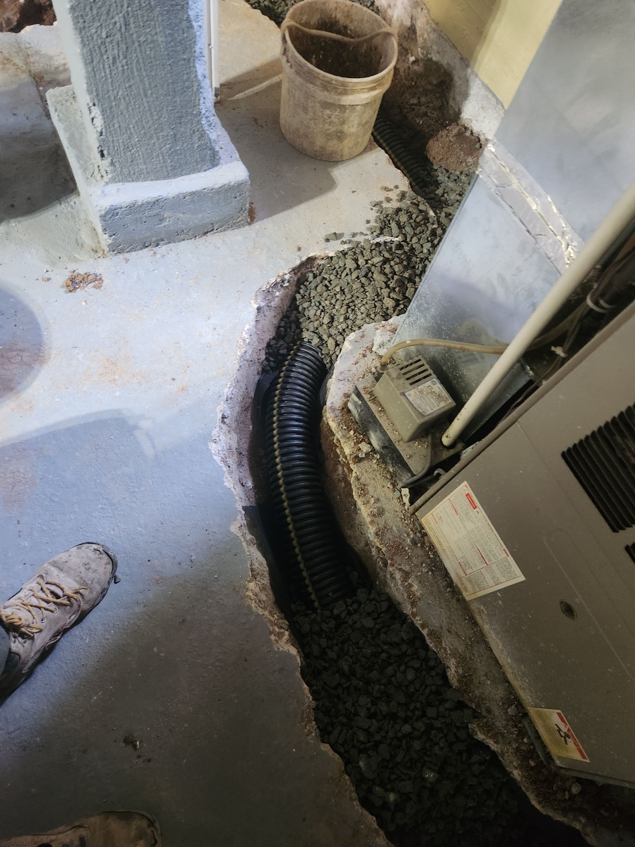 Interior French Drain River Edge NJ by Pure Service Pro, LLC 
