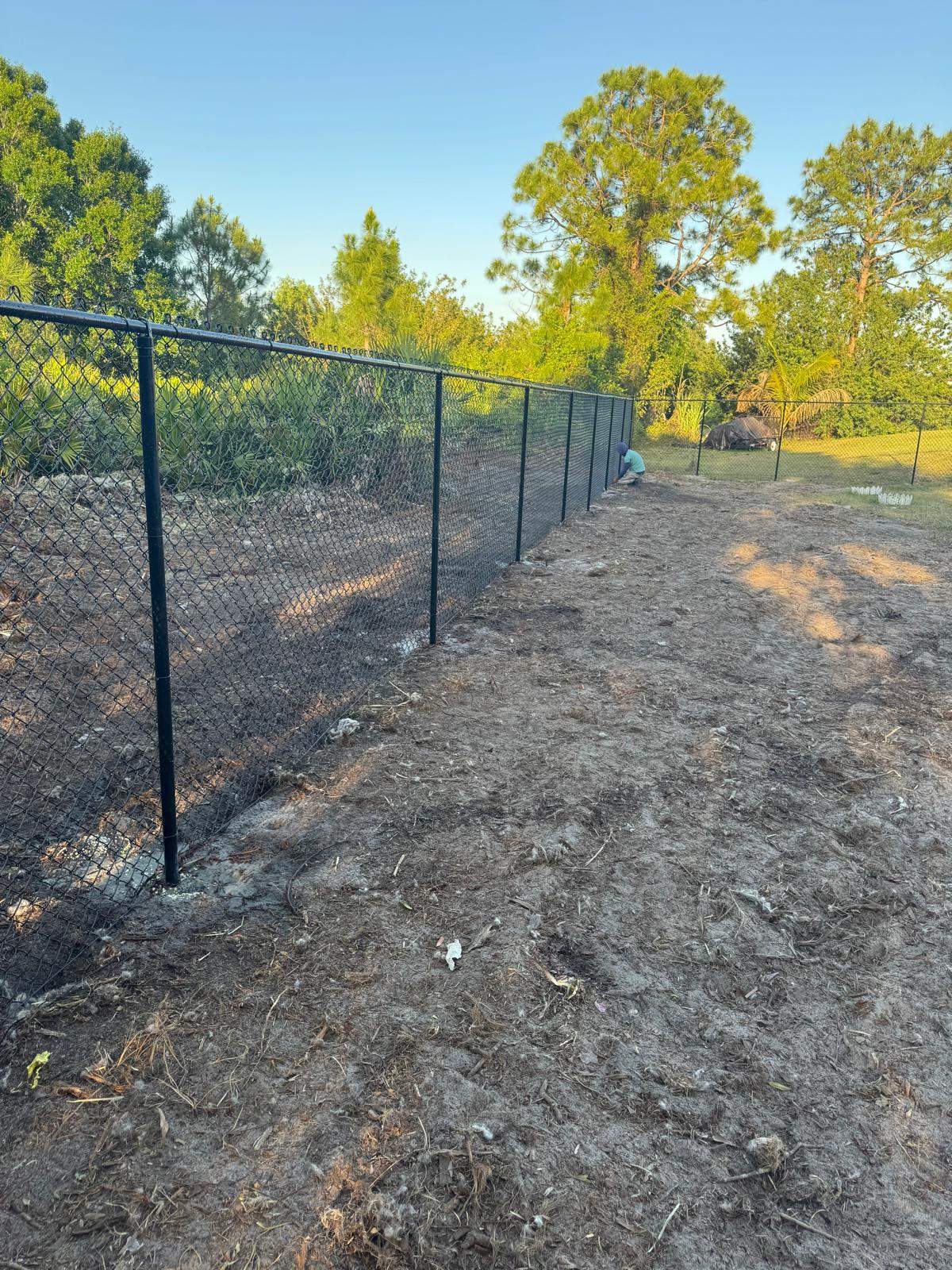 Black Chain Link Fence Installation for Lehigh Acres Property Perimeter by True Fence LLC
