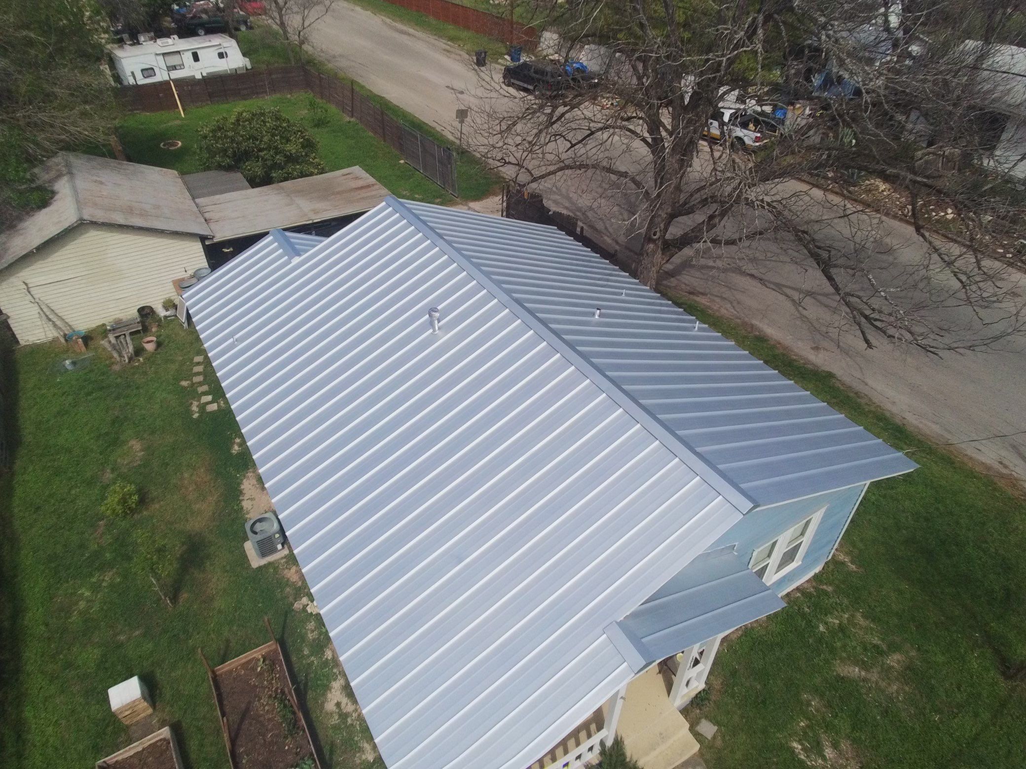 Residential Metal Roof Installation using McElroy Metal by Premier Roofing and Contracting