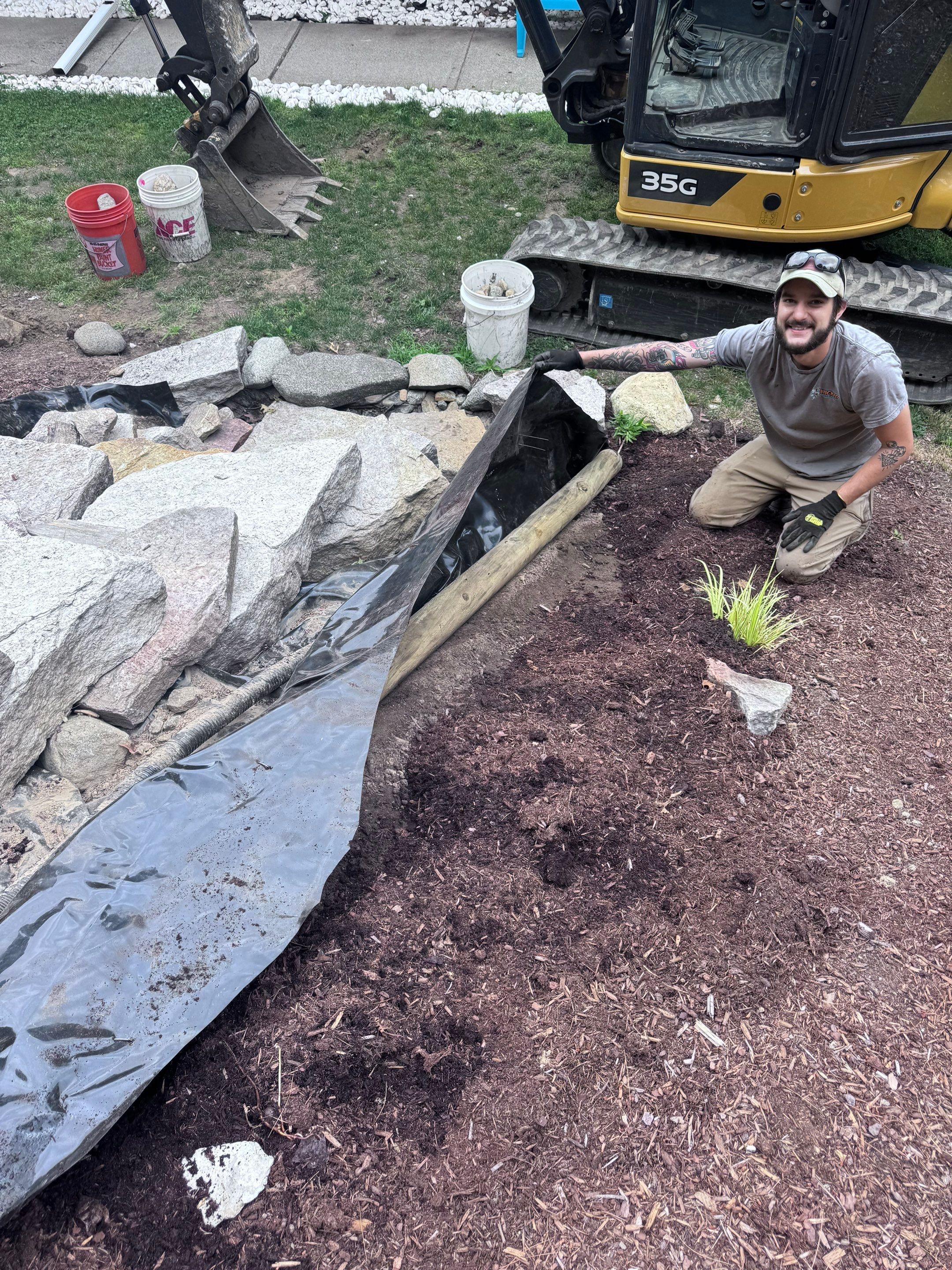 Complete Rebuild of a Pondless Waterfall in Palmer by Wicked Water Gardens