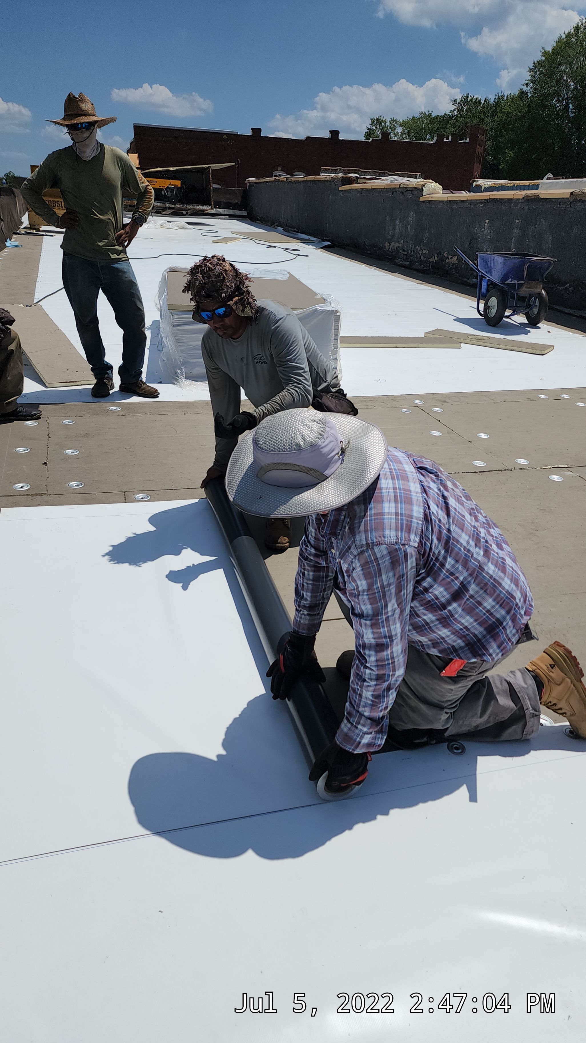 Commercial Roofing Installation in DeQueen, AR, using 50 mil PVC by Hostetler Roofing