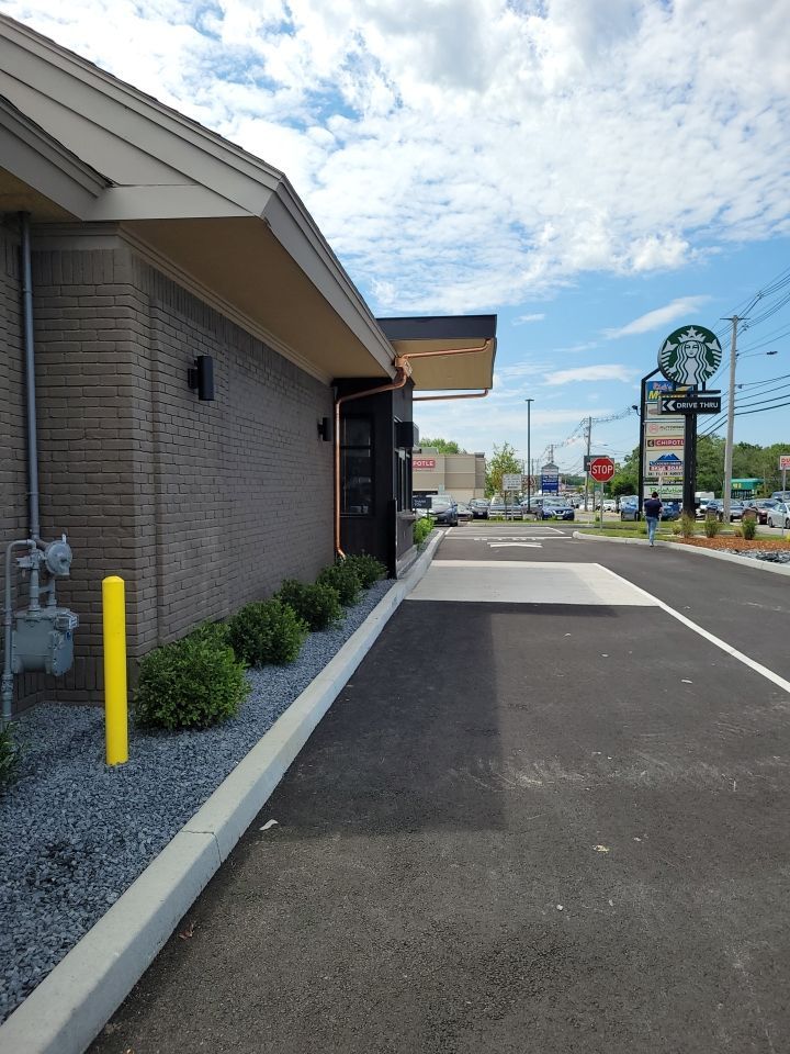 Raynham, MA New Gutter Installation at the New Starbucks Location  by Gutter Pro Enterprises