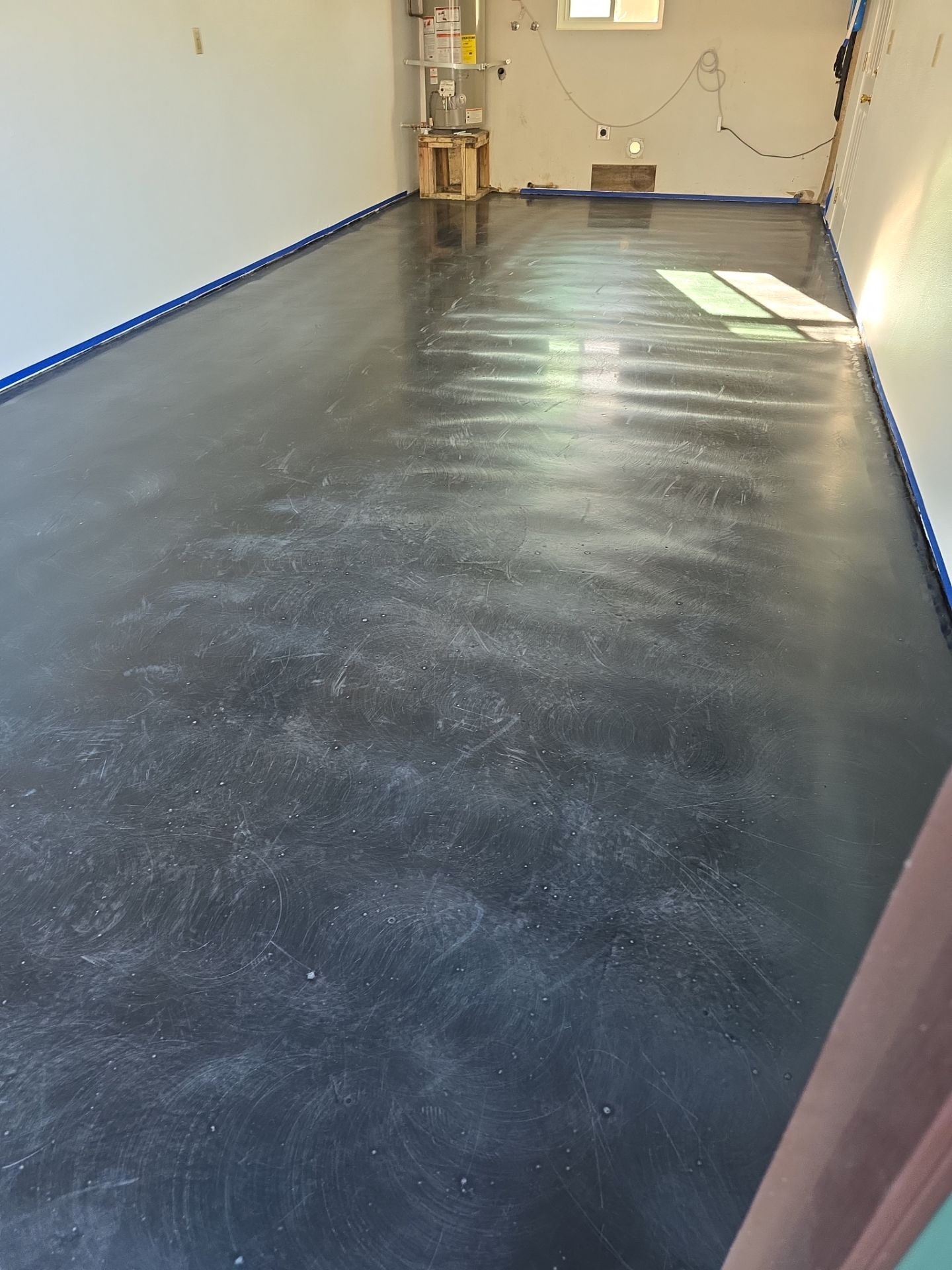 Custom Blue Metallic Epoxy Floor Coating for Atascadero Garage by MGP Coatings