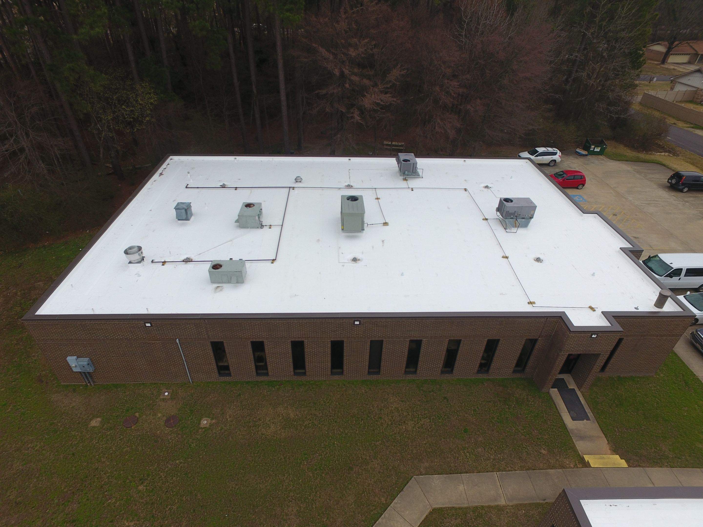 Commercial Roofing Installation using 50 mil PVC by Hostetler Roofing