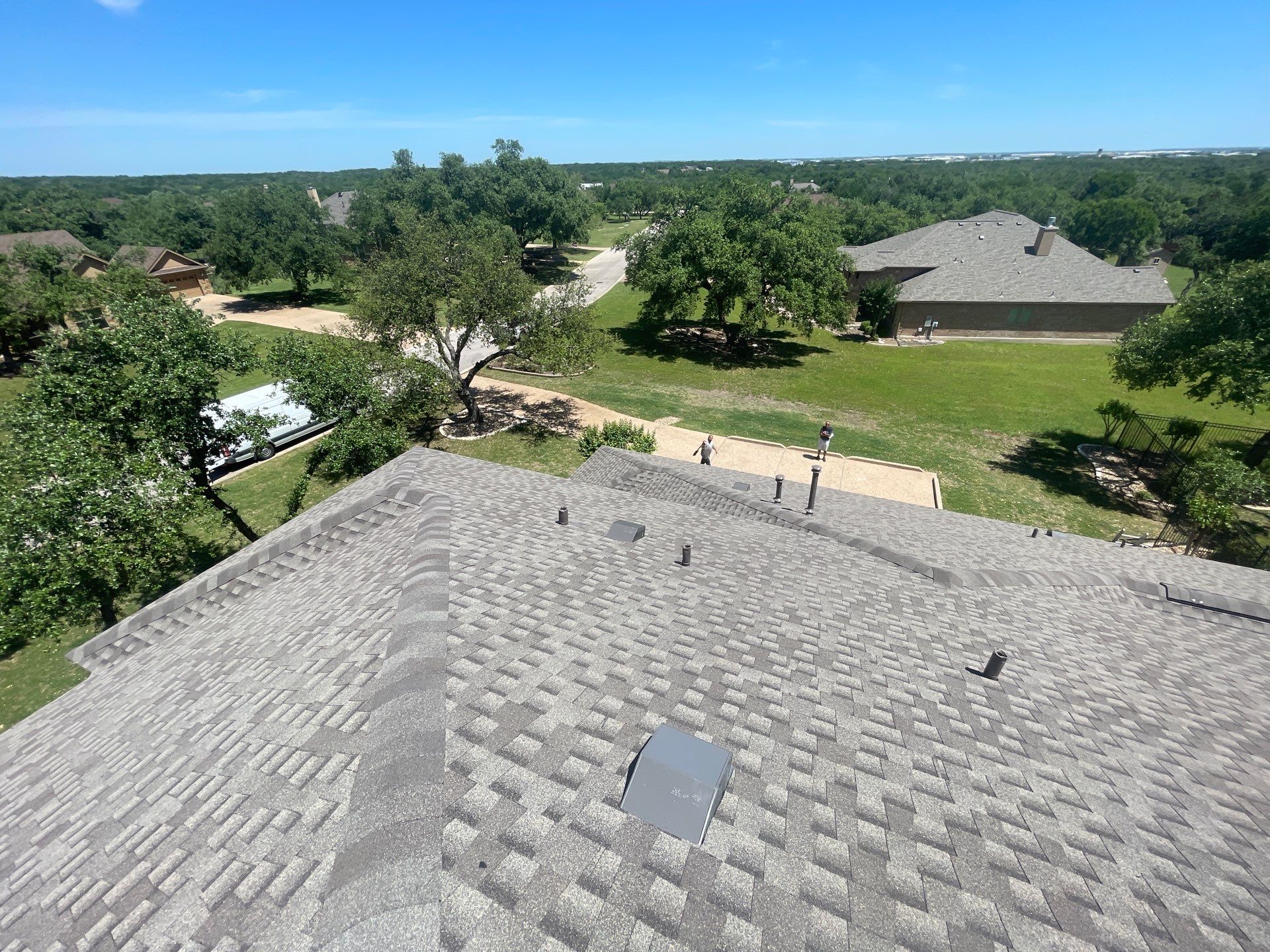 Residential Roof Replacement using GAF - HDZ - Weathered Wood by Action Exteriors Austin