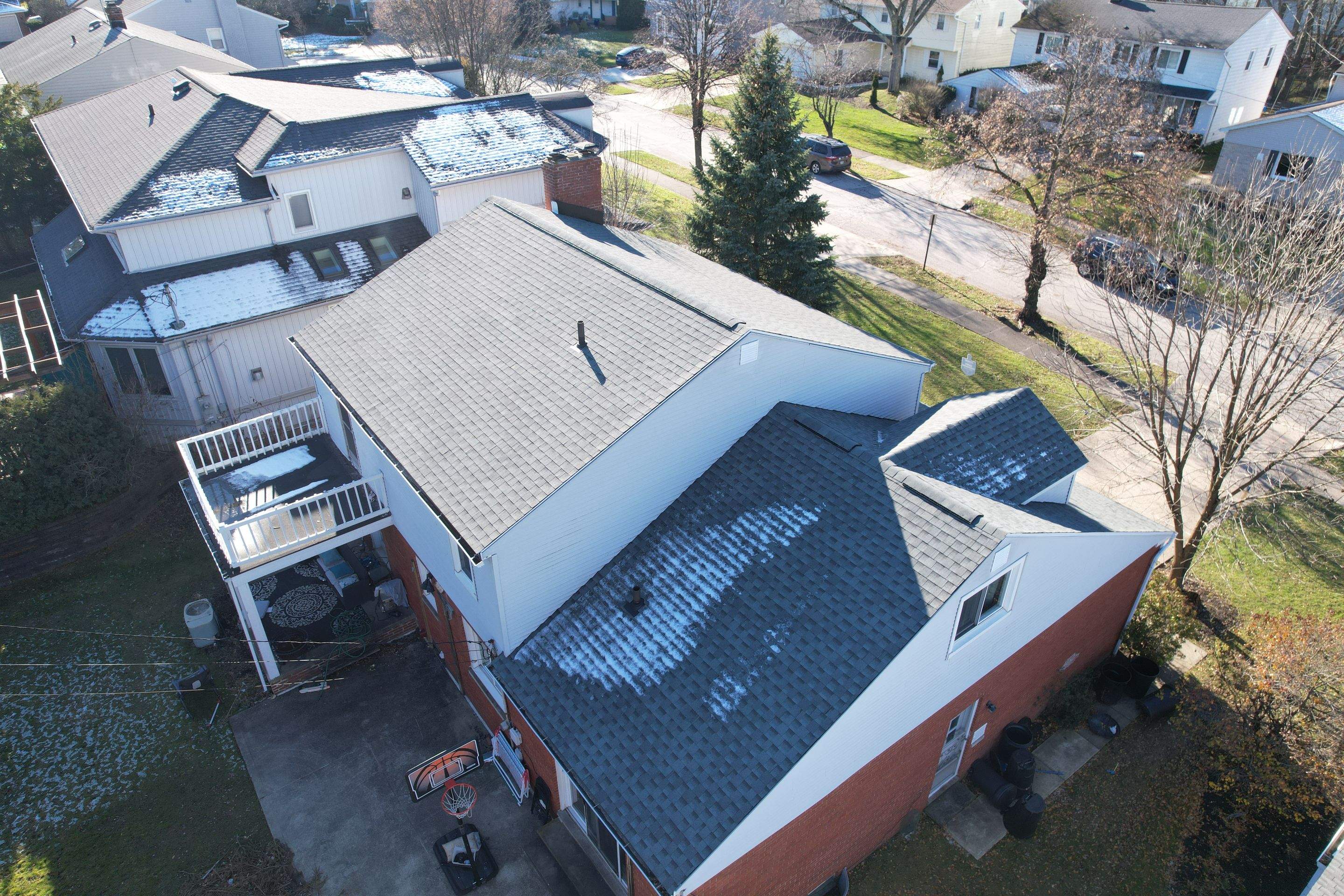 Storm Restoration - Roof Replacement using GAF Timberline HDZ Slate Shingles by Atlas Roofing & Restoration