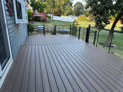 Deck resurface with Trex and cable rails
