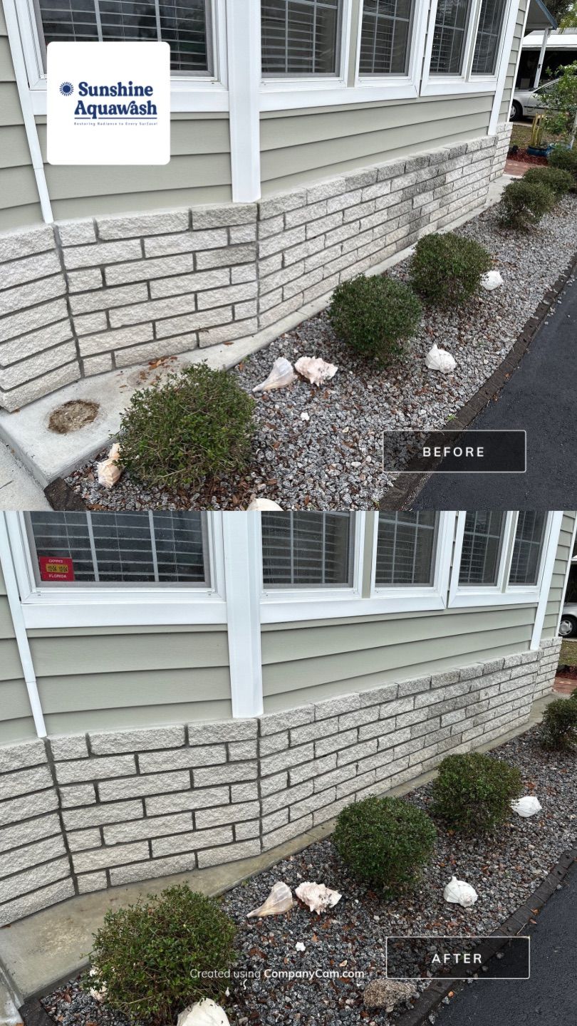 Gutter Cleaning and House Washing Services  by Sunshine AquaWash