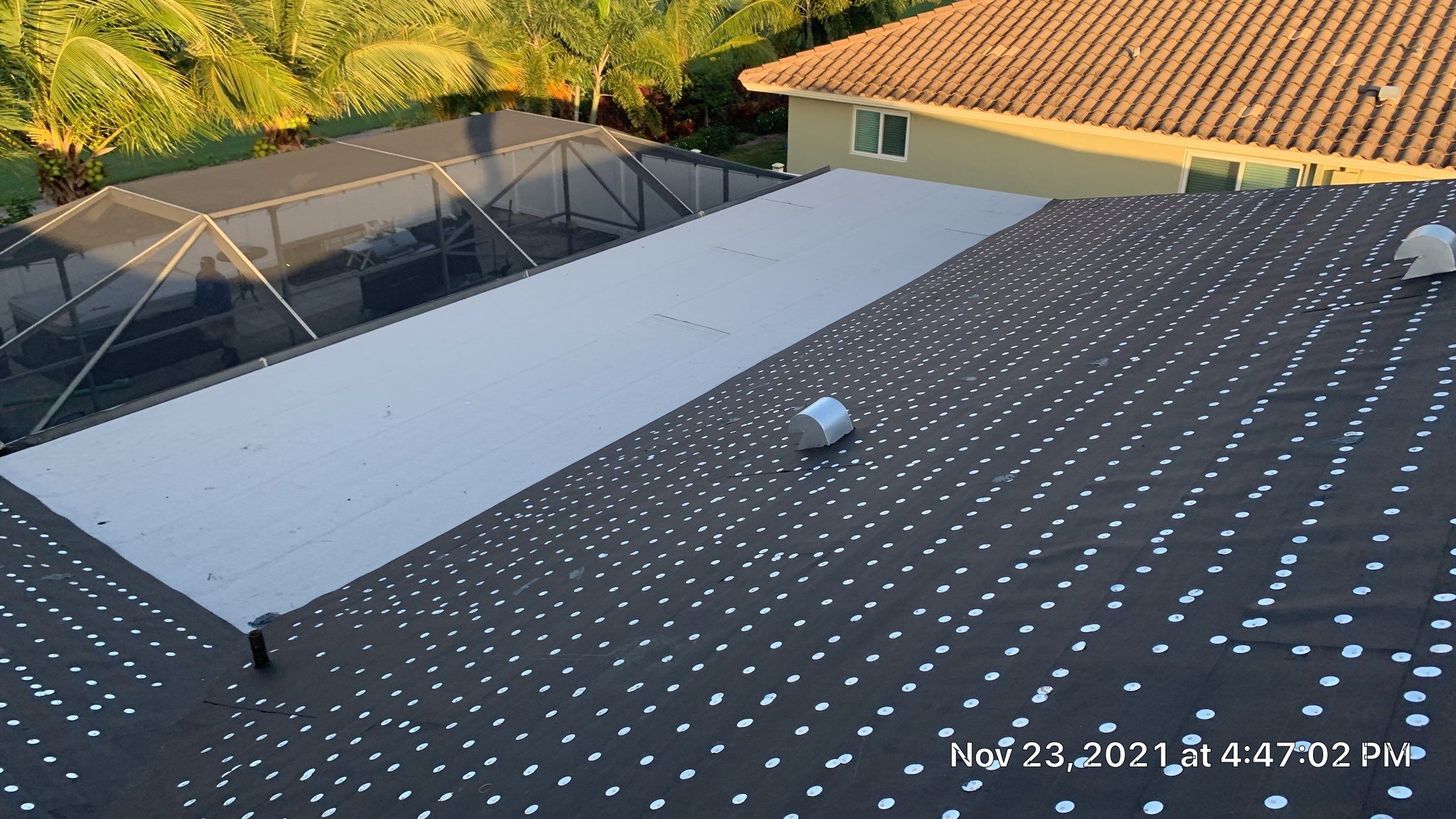 Residential Roofing Installation using 1" Nail strip metal roof by BLUES BROTHERS CONSTRUCTION CORP