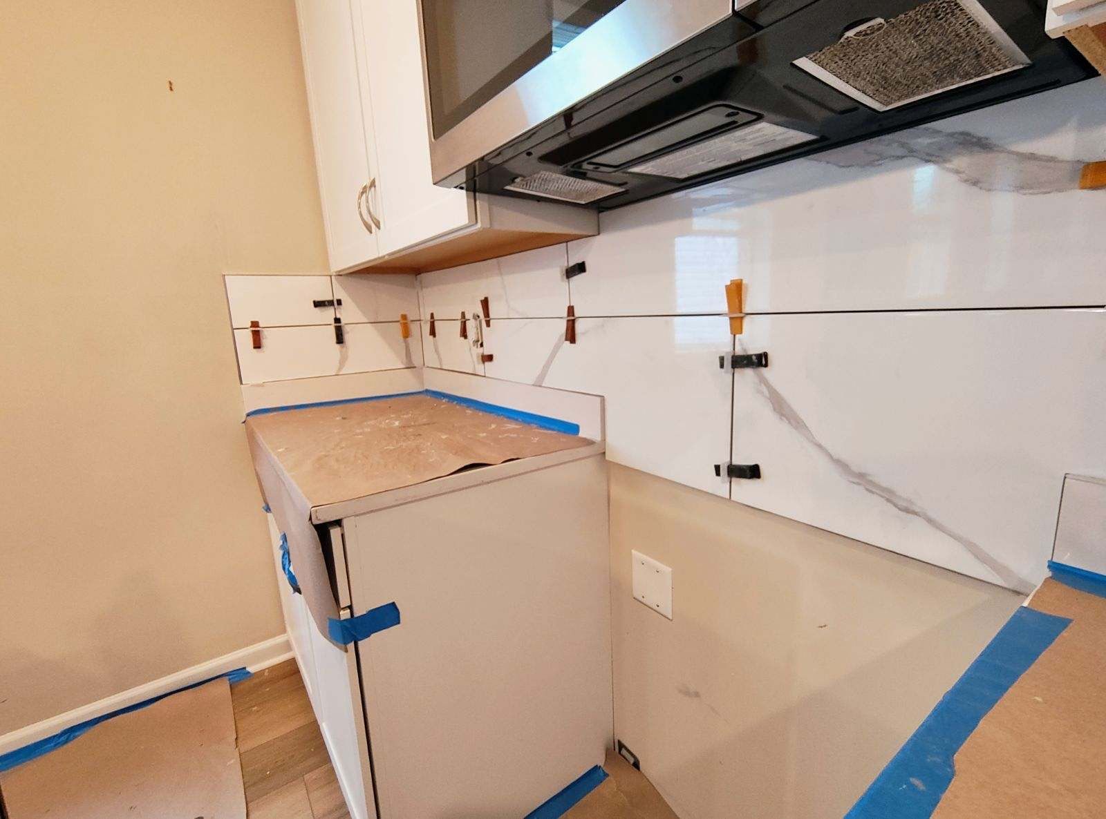 Marble Backsplash  by Footprints Floors of Nashville