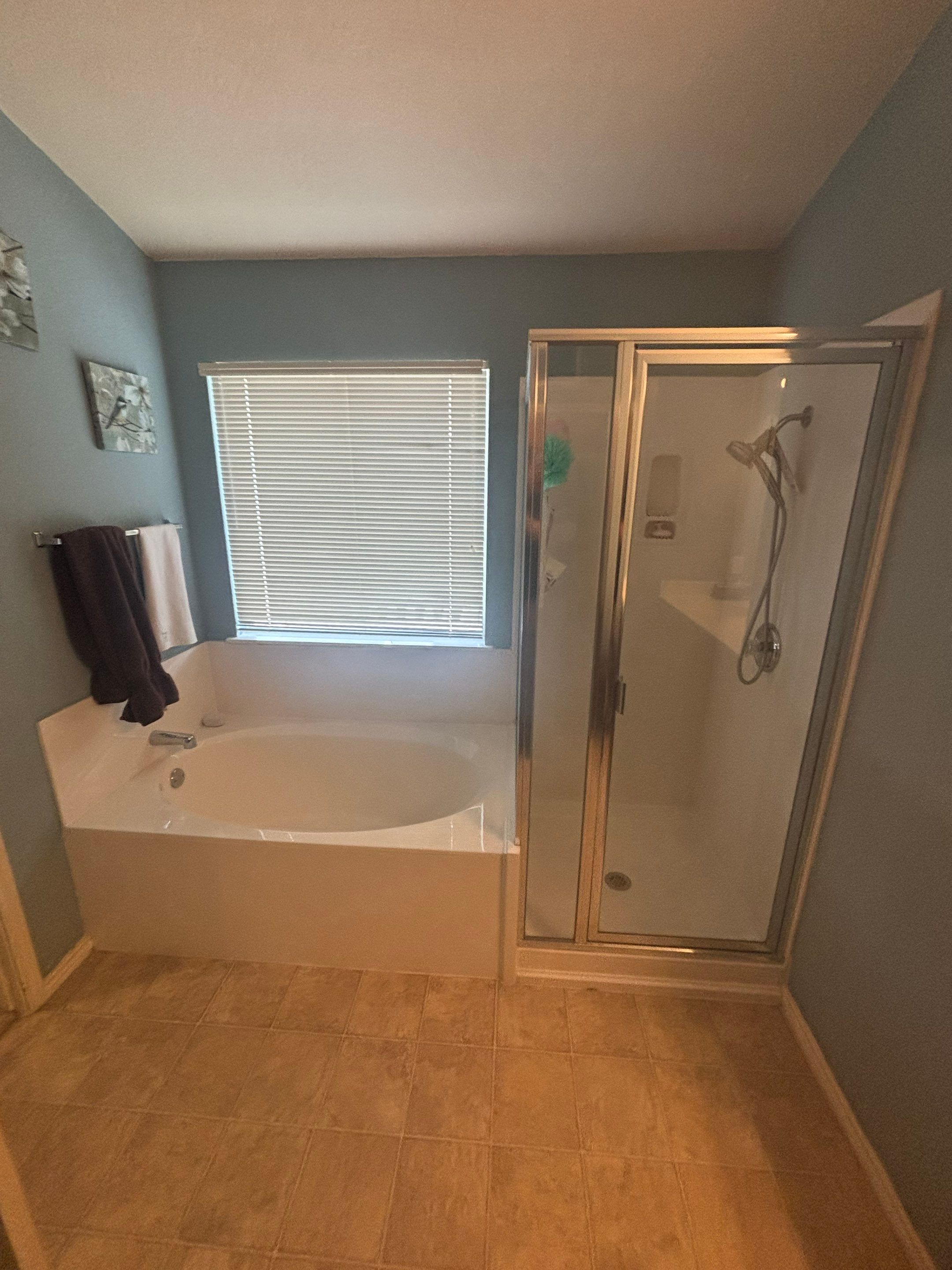 Tub and shower to large walk in shower in Kyle by Lane Lauritsen - The Hill Country, Texas