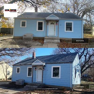 Roof & Gutter Replacement - Before & After