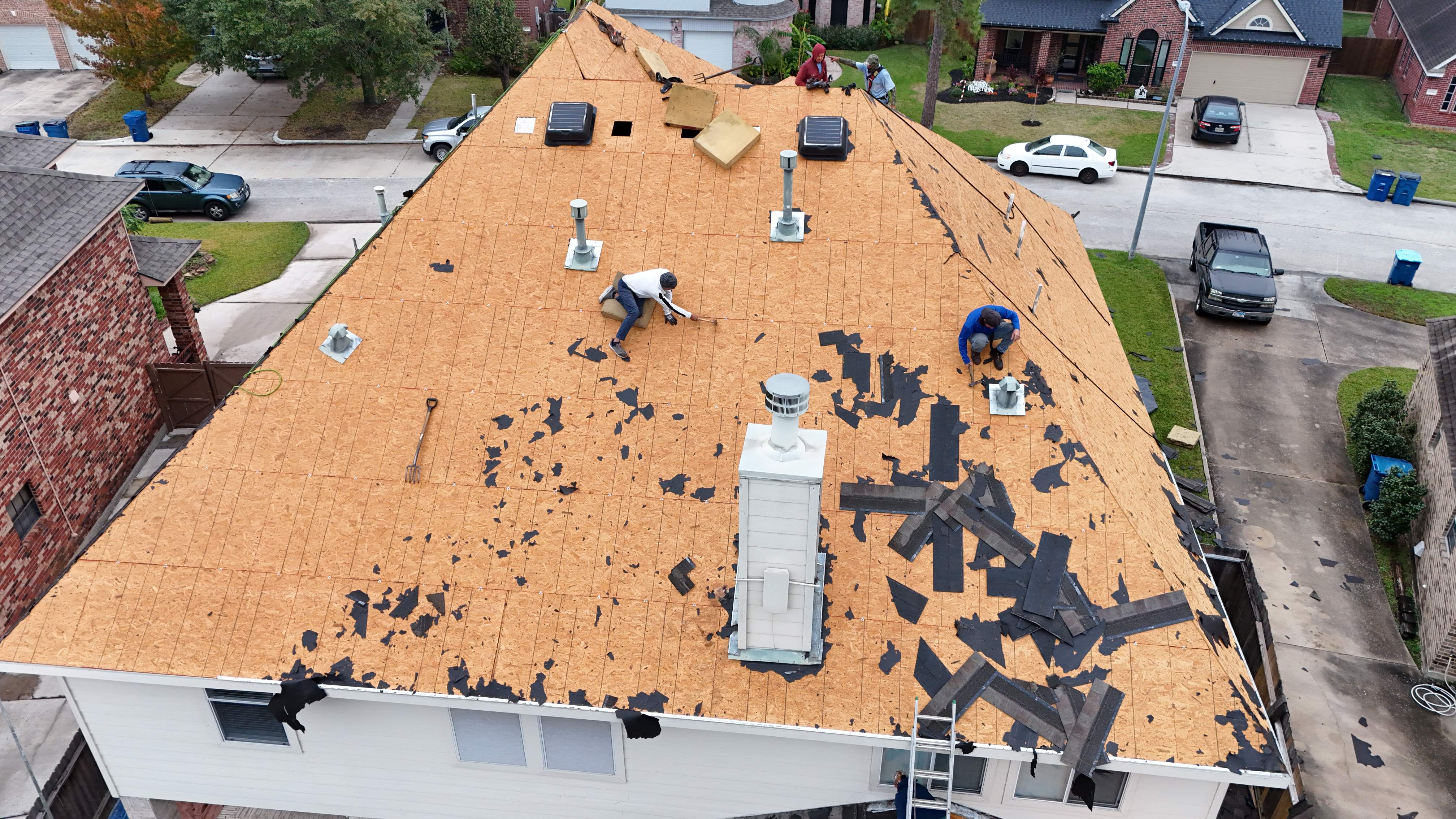 Roof Replacement + Interior Ceiling Restoration — Humble, TX by PL Roofing & SB Roofing, LLC.