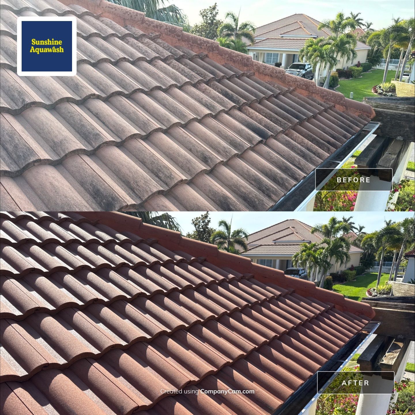 Roof Cleaning & Gutter Brightening | The Inlets Community | Manatee River | Bradenton, FL by Sunshine AquaWash