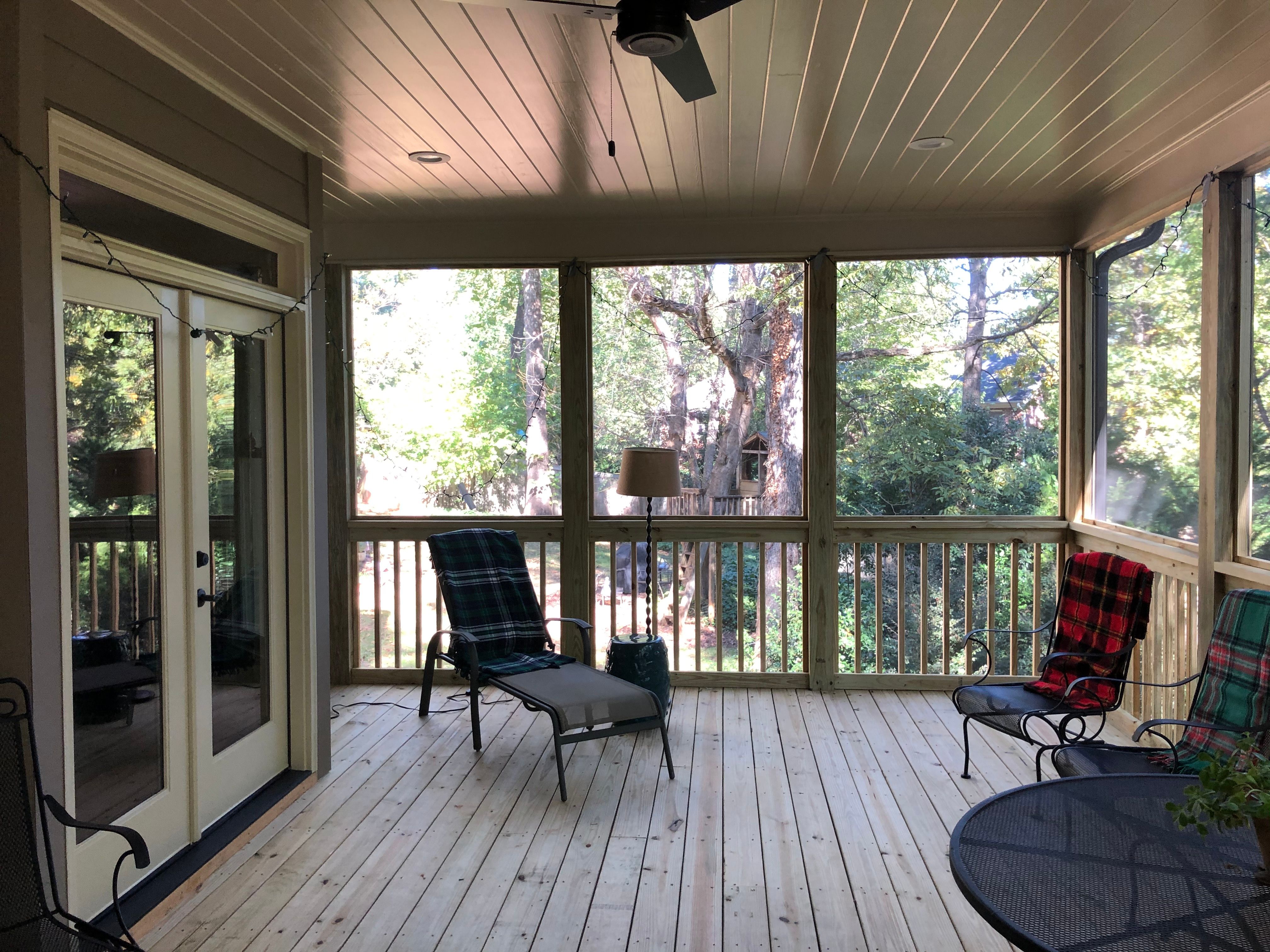 Elevated Screened-In Porch and Custom Wood Deck in Decatur by Swift Home Renovations 