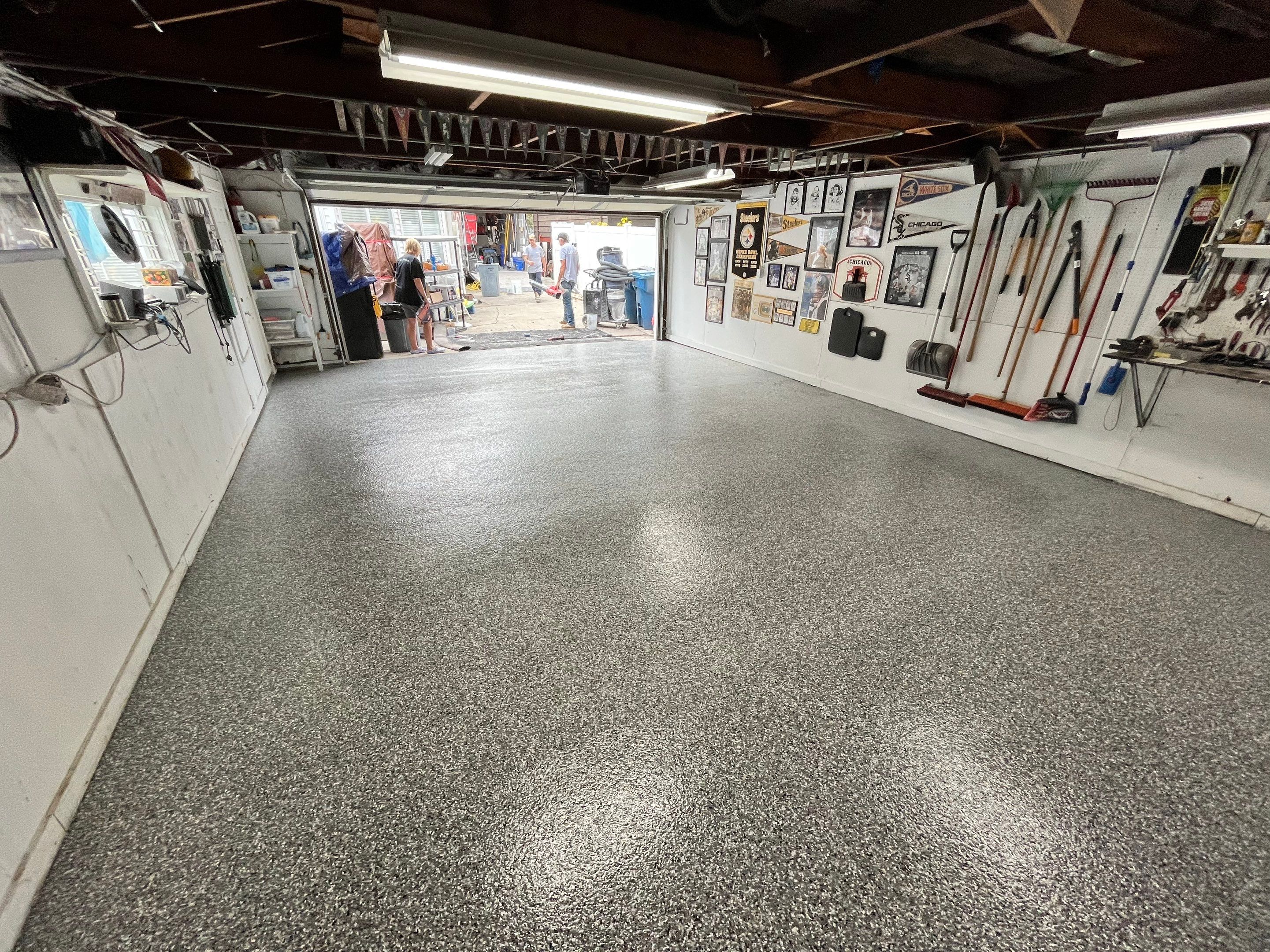 Nightfall Flake Garage Floor by Level 10 Coatings