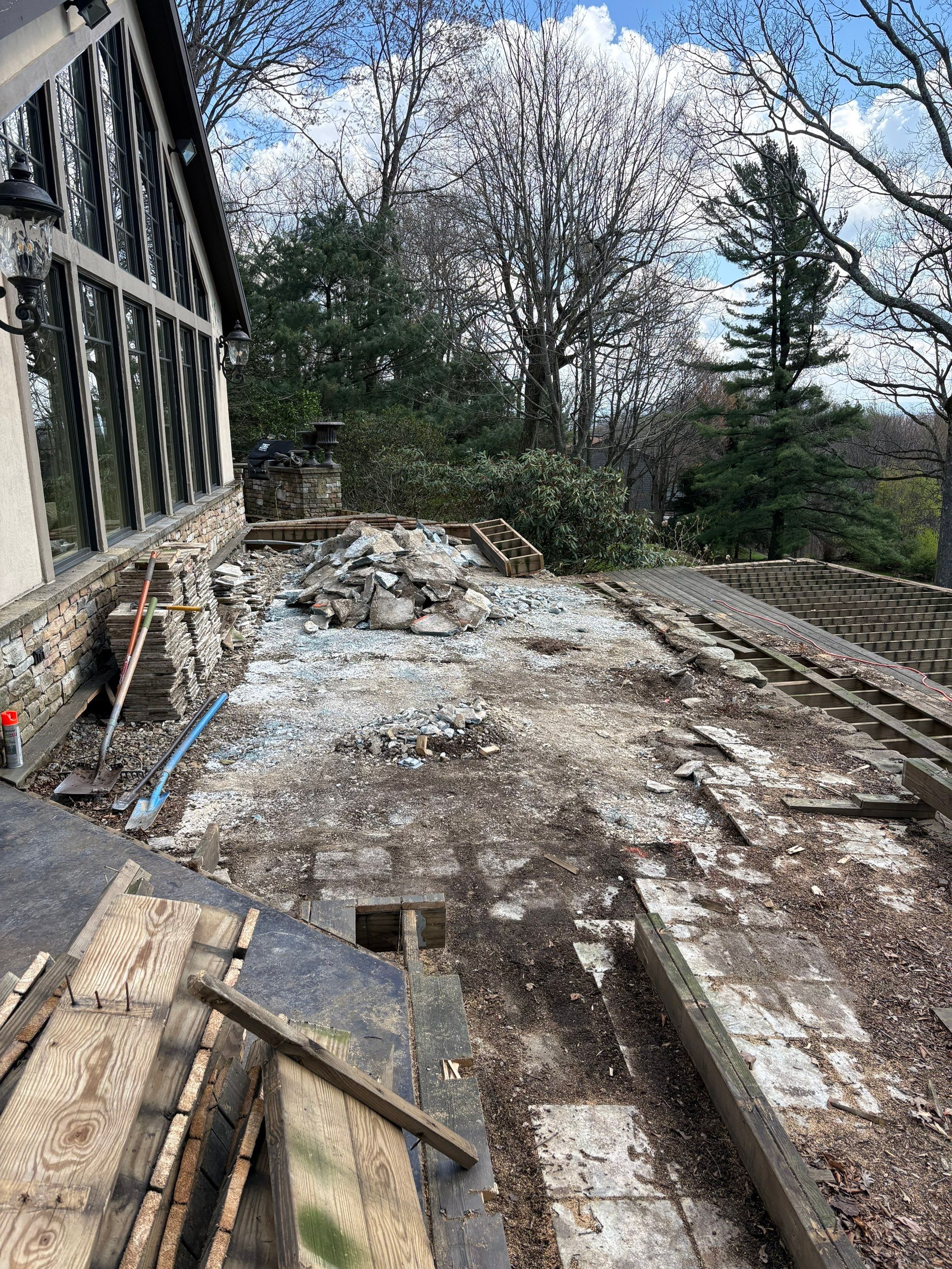 1500 sq/ft Composite Deck Build with Outdoor Kitchen in Champion by Cousins Roofing Siding & Decks