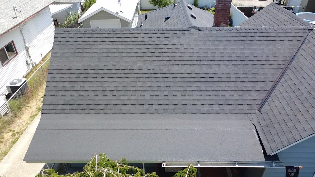 Residential Roof Replacement and Decking Repair in E Courtland Ave Spokane WA 99207 The Cascade System - Certainteed Landmark® Shingle - Moire Black by Alpine Roofing
