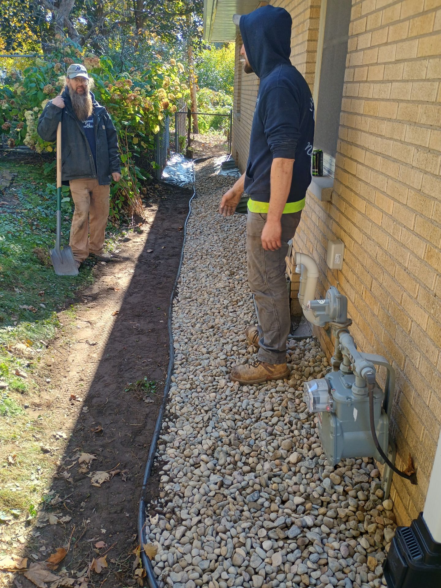 A French Drain for Jeniffer by Waterproofing Northeast