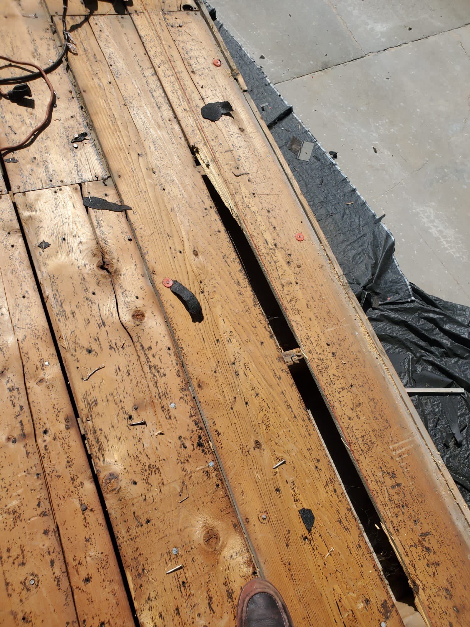 Reroof using GAF HDZ Weathered Wood by Castillo Roofing