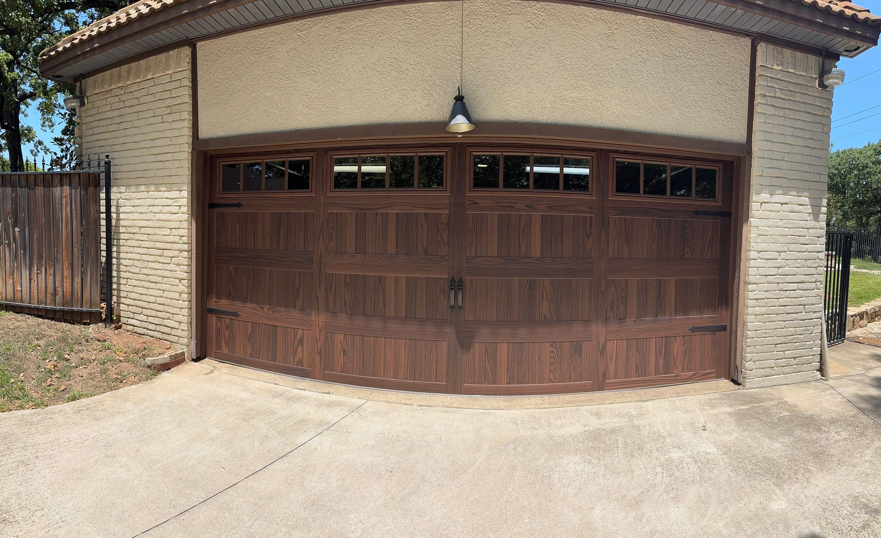 Carriage Style Woodtones Garage Door and LiftMaster Installation in Trophy Club by Meadows Garage Doors