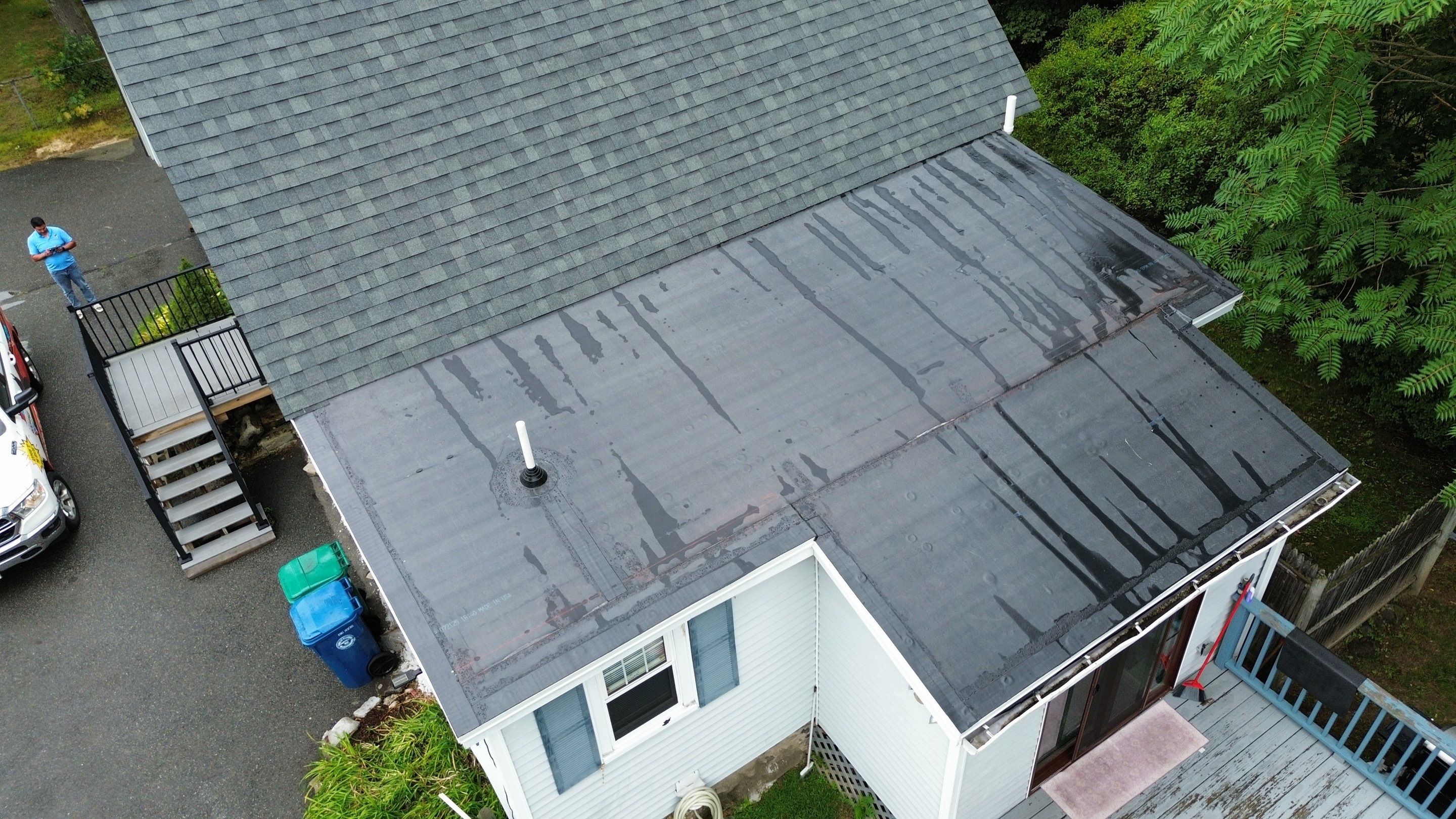 Roof Replacement & EPDM Flat Roof Installation, Billerica, MA by Mighty Dog Roofing of Greater Middlesex County