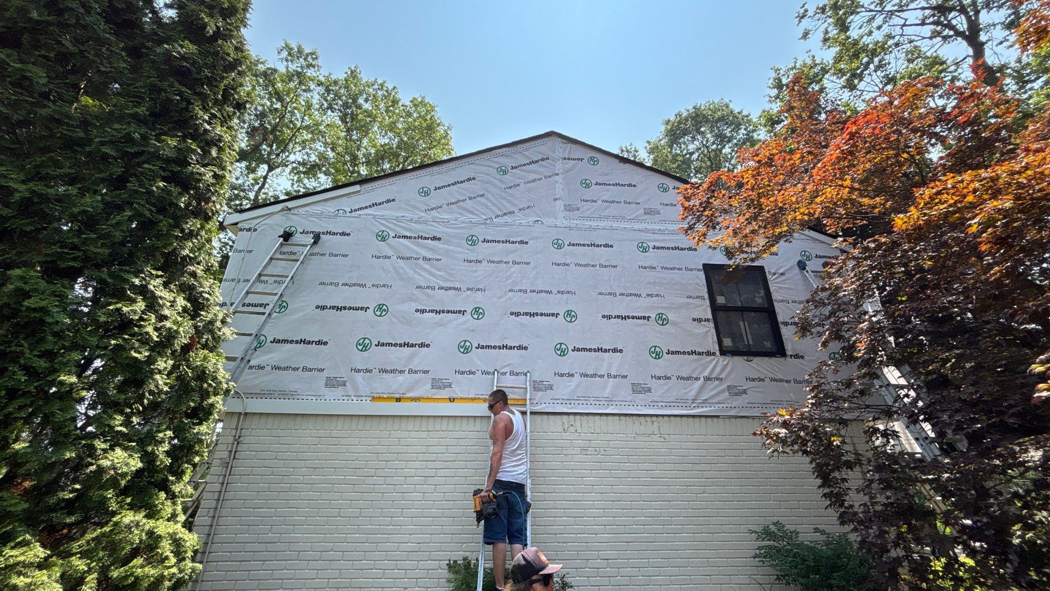 Siding Replacement using Hardie Plank S8 1/4"  Arctic White by 180 Contractors