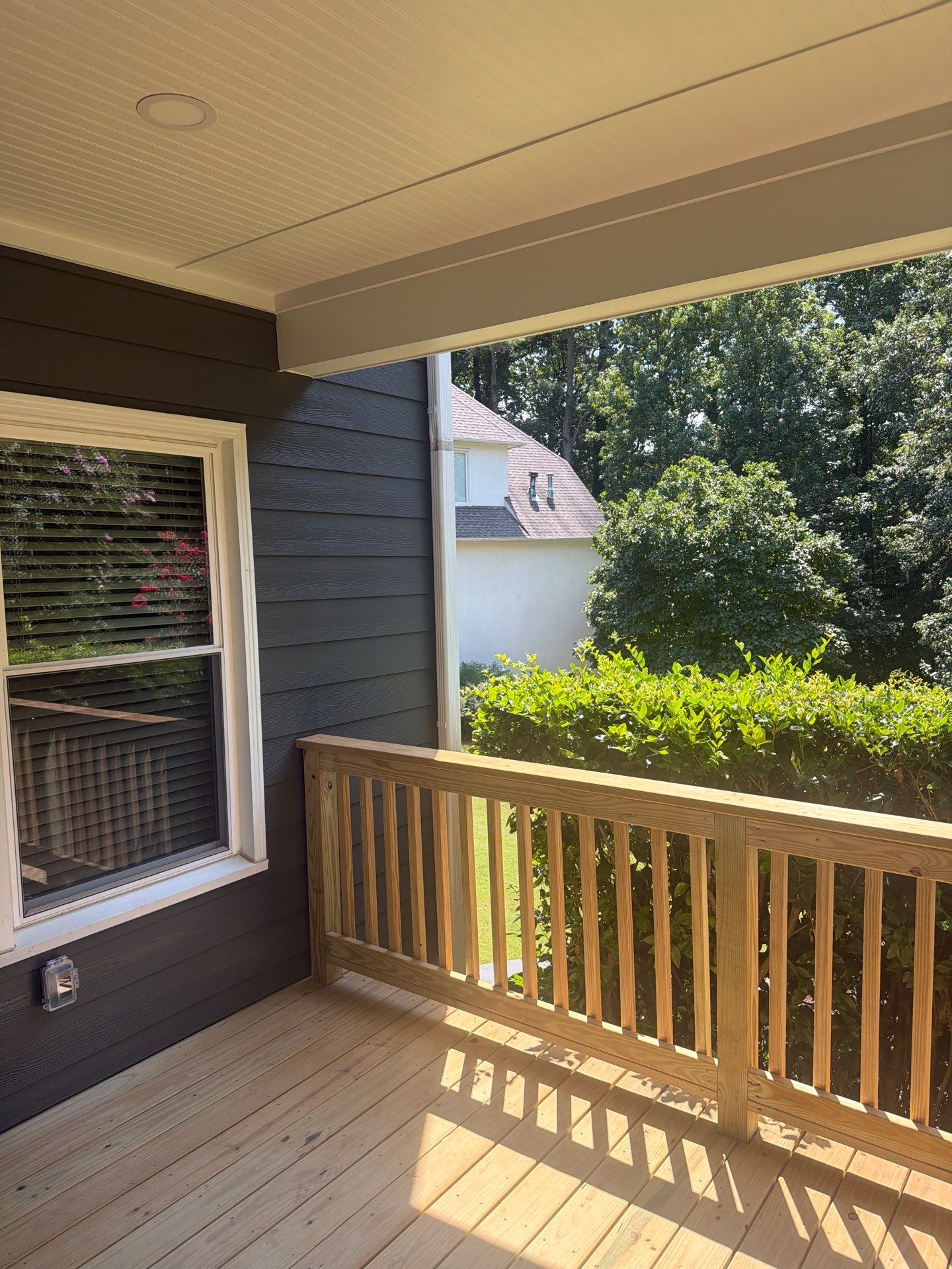 Roswell, GA Wood Deck and Covered Porch Build  by Nelson Exteriors 