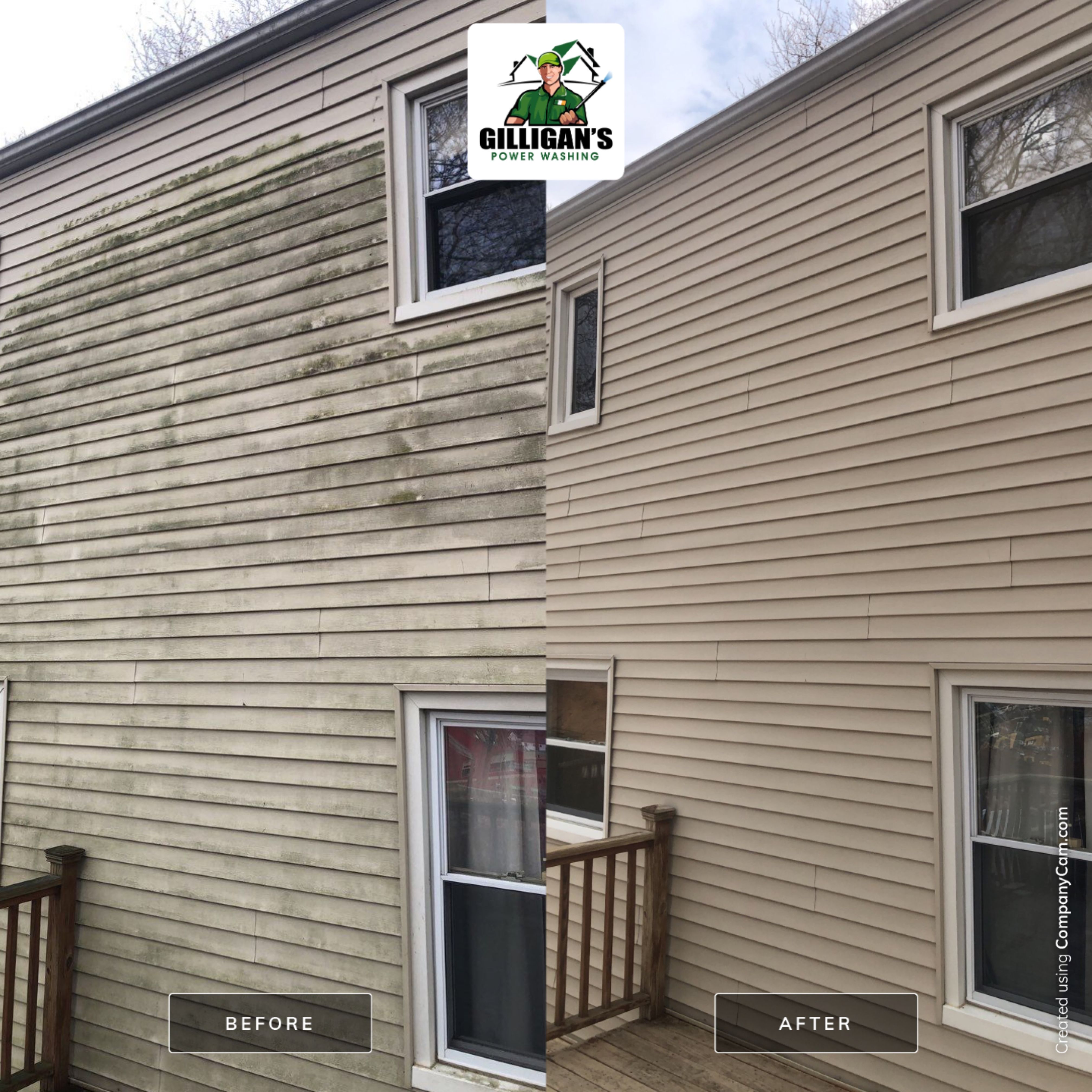 Exterior Cleaning using Softwashing by Gilligan’s Power washing