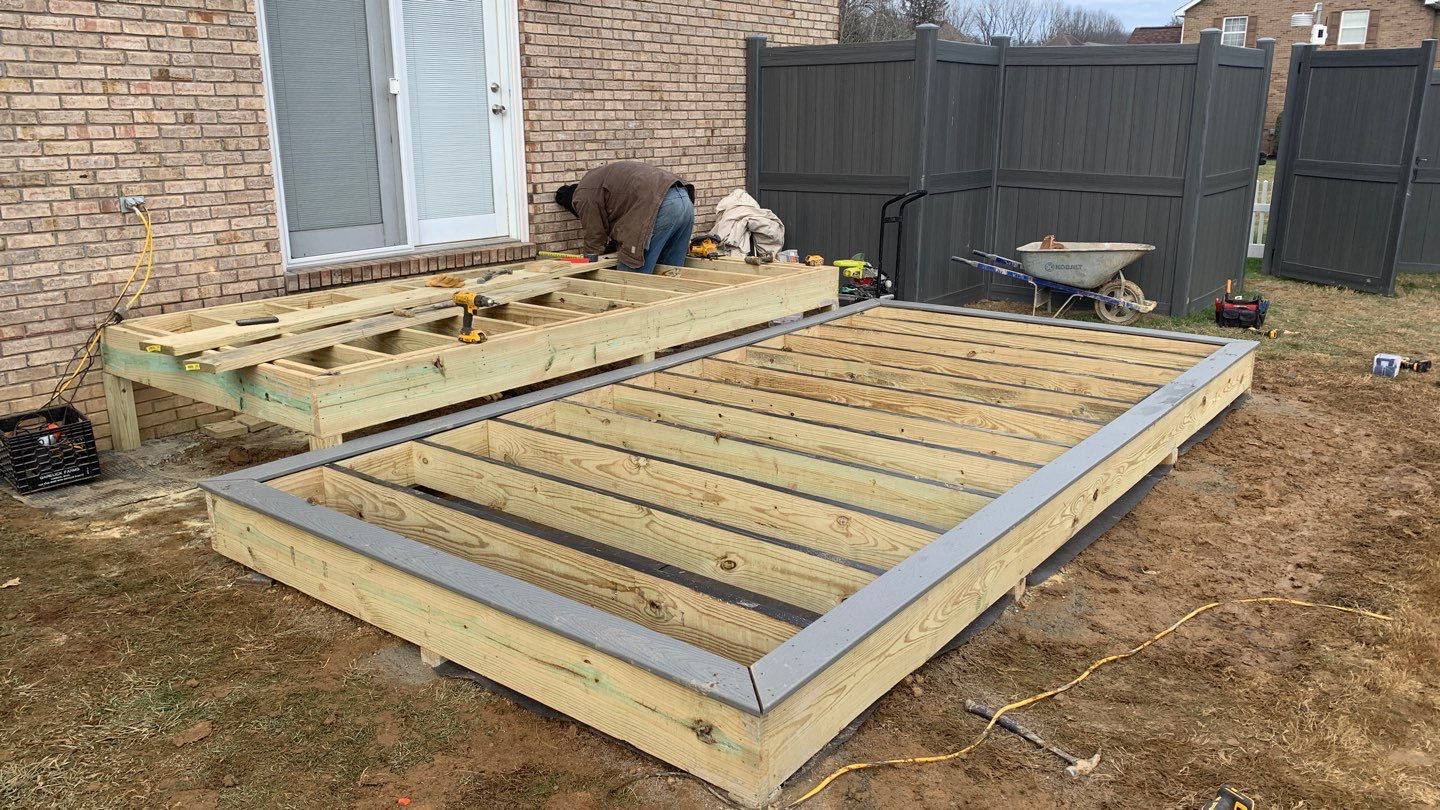 Deck Replacement using Trex Decking and Railing by Secure Construction Company Inc