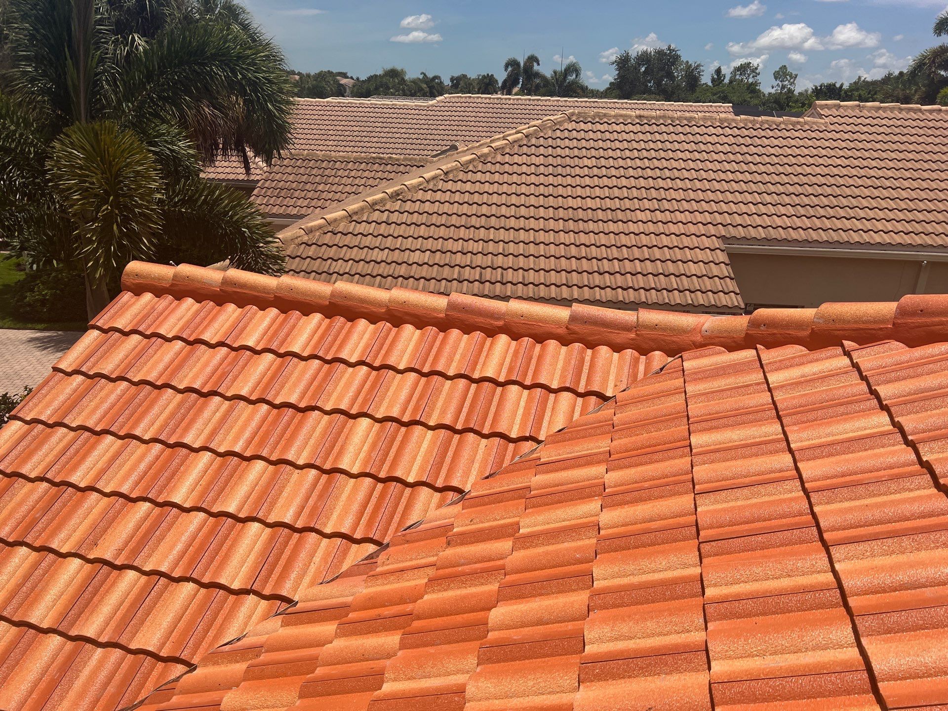 Residential Roofing Installation using Villa 900 Mission Sunset Tile by Durabilis Roofing INC