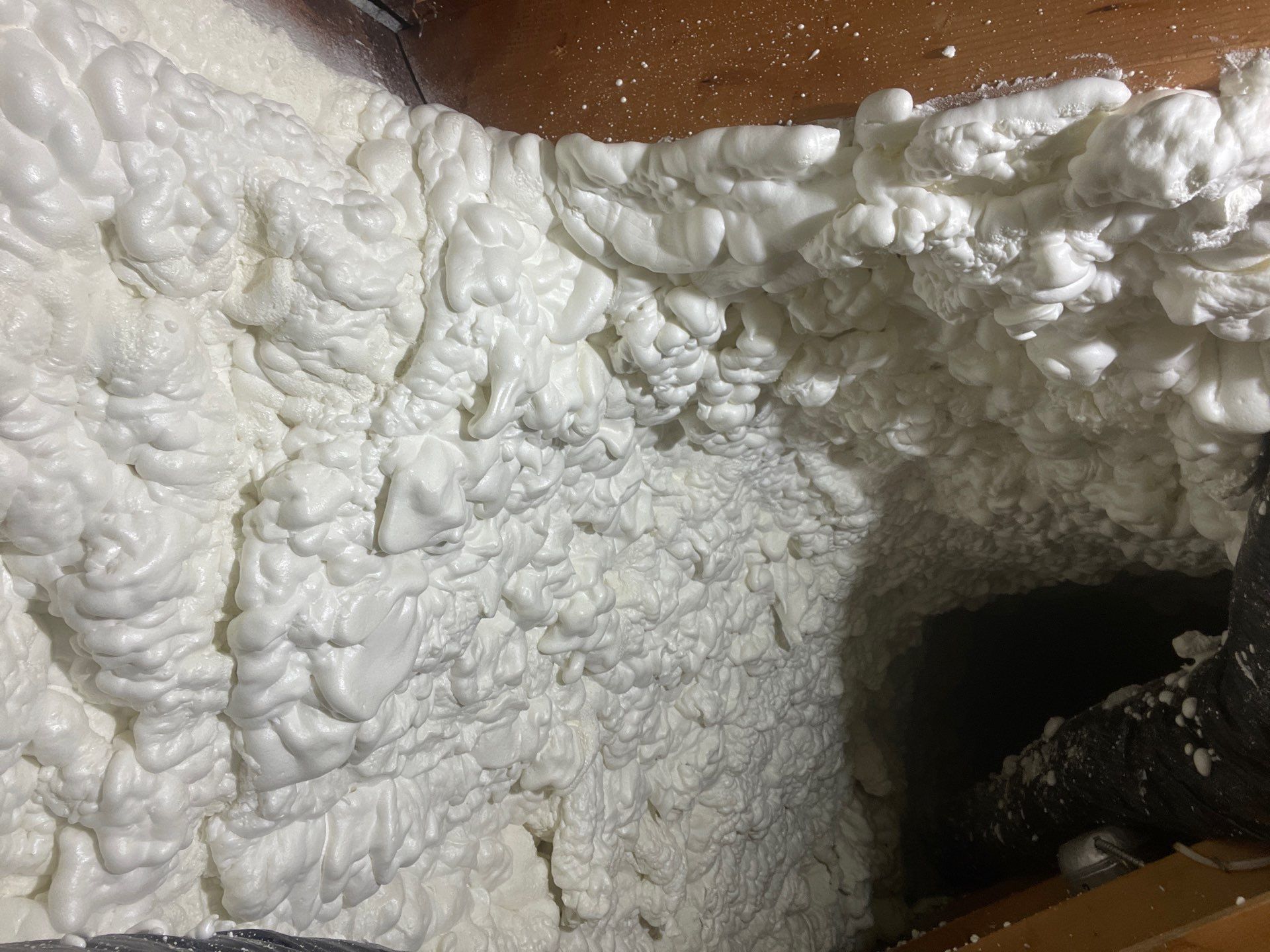 Attic Insulation using open cell spray foam by NYS Foam & Energy