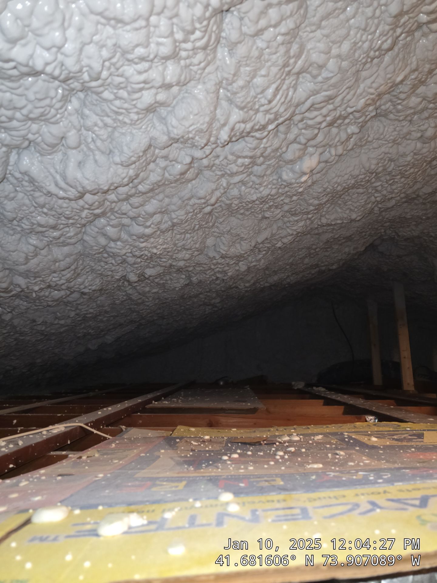 Attic Insulation using open cell spray foam by NYS Foam & Energy