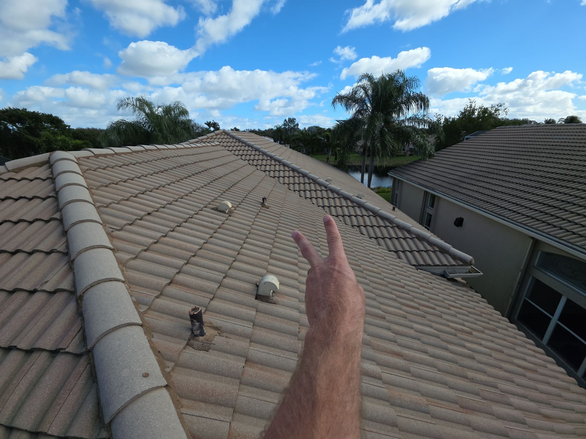 Full Concrete S-Tile Roof Replacement and Deck Repair in Wellington by Aastro Roofing