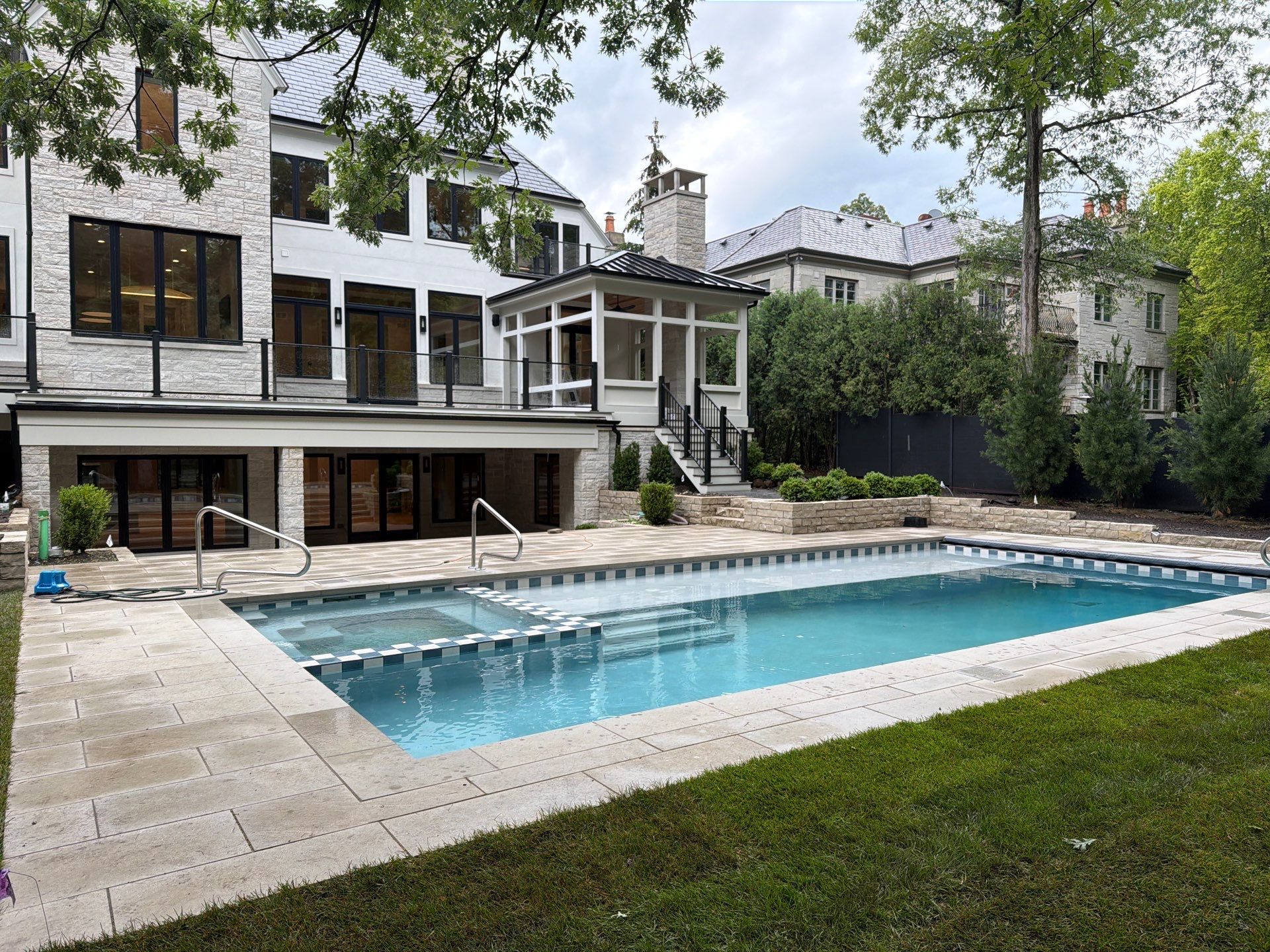 Platino Checkered Tile by North Shore Pool & Spa
