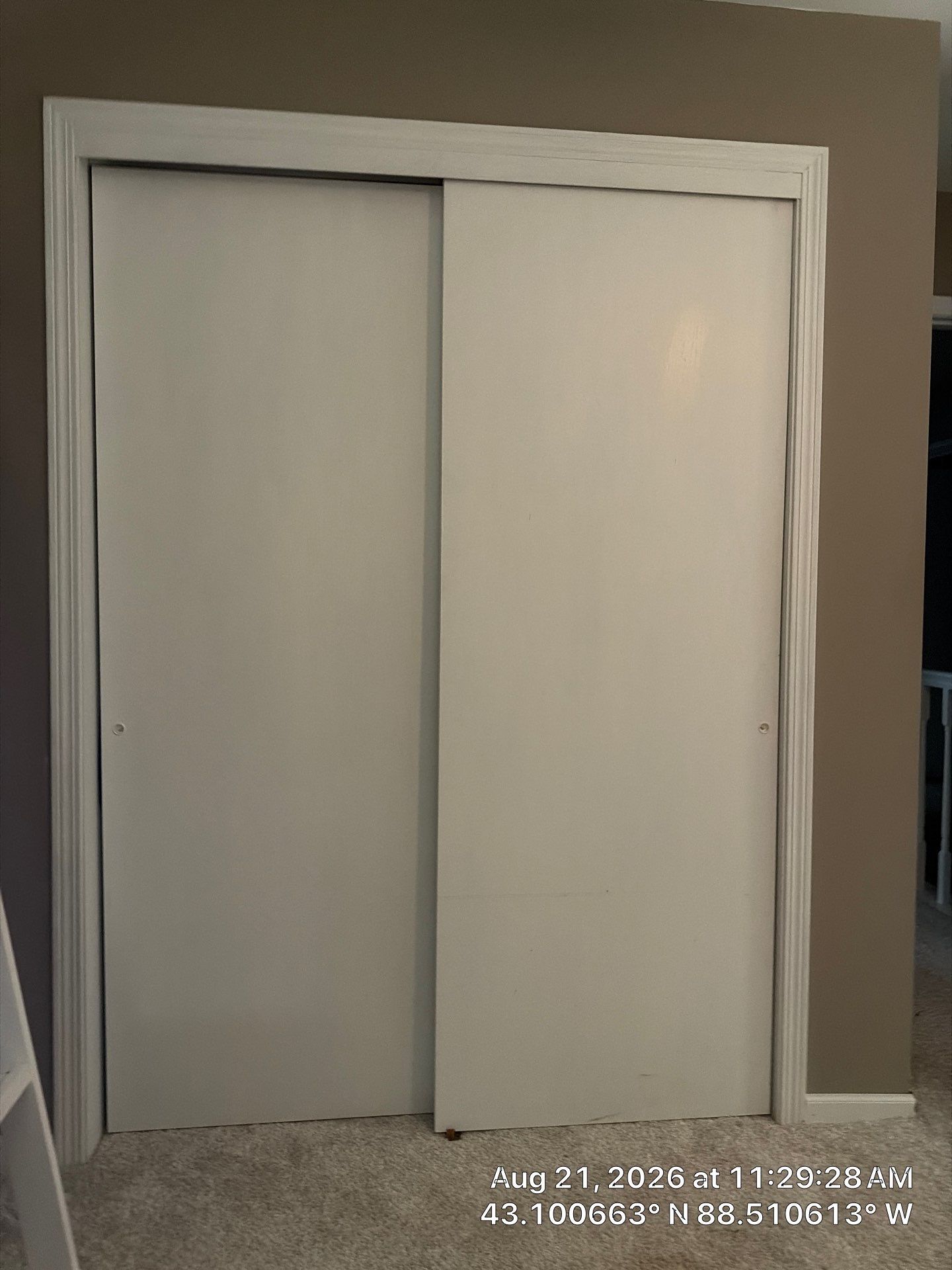 Interior Sliding Closet Door and Trim Installation in Oconomowoc by CompanyCam Sales Demo