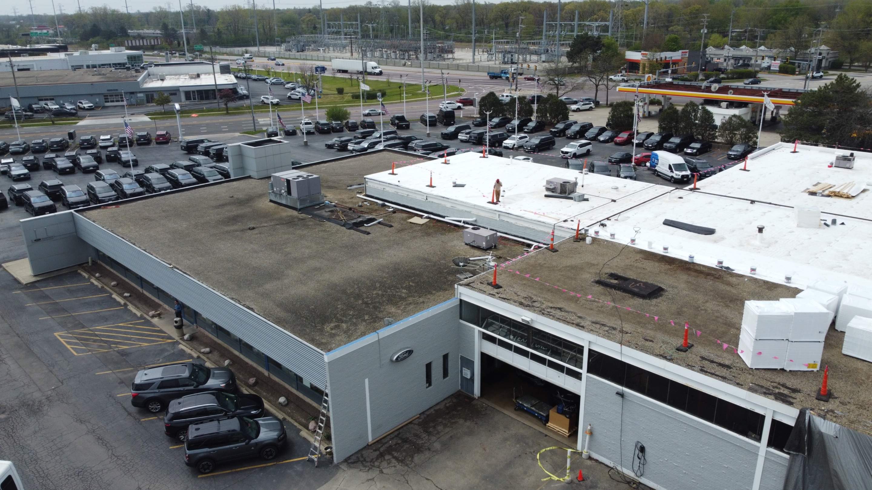 Ford Dealership - Re-Roof by Pink Roofing