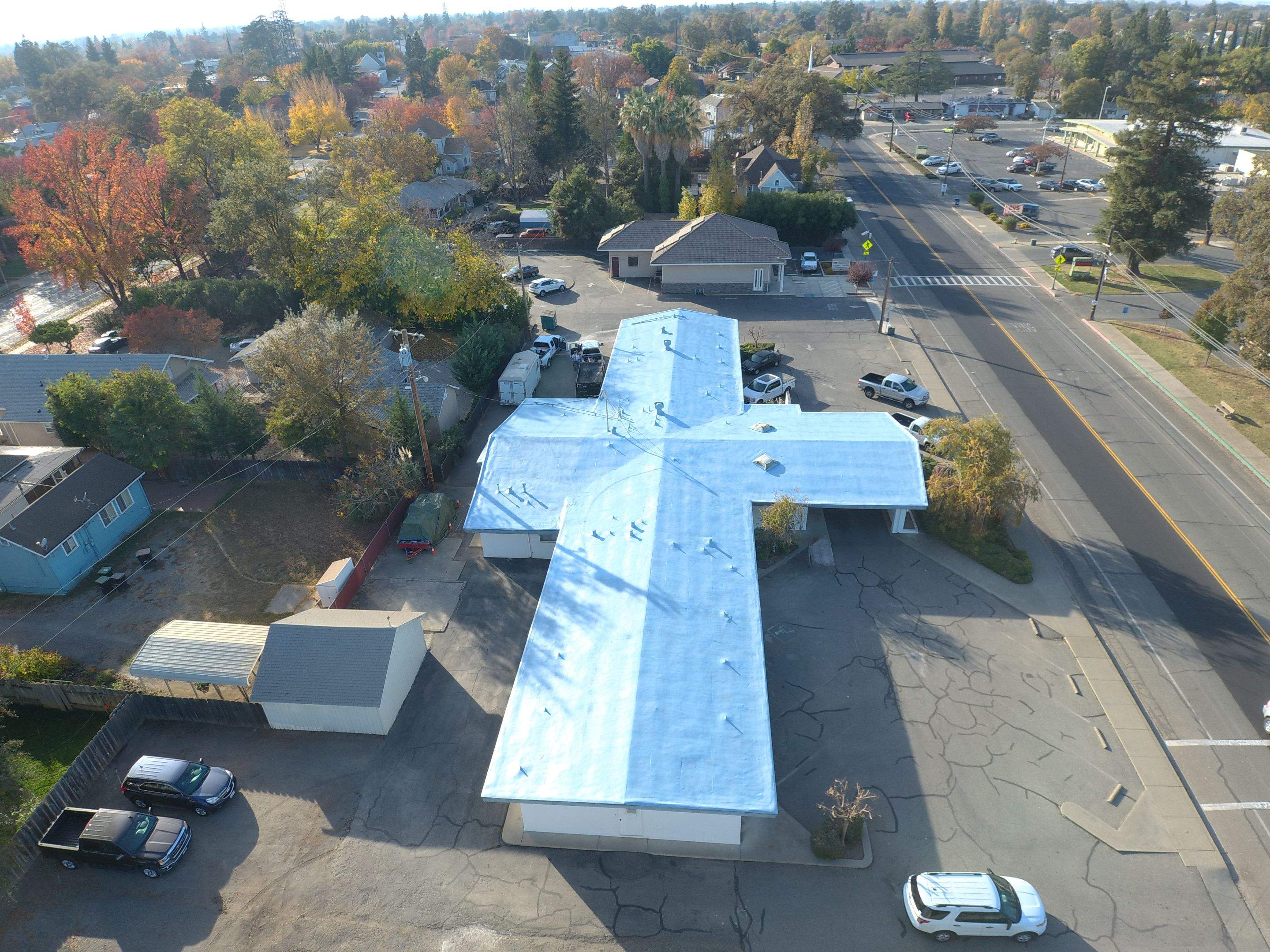 Spray foam and coatings using Conklin Benchmark/PUMA XL coatings and spray foam by Straight Edge Roofing Inc