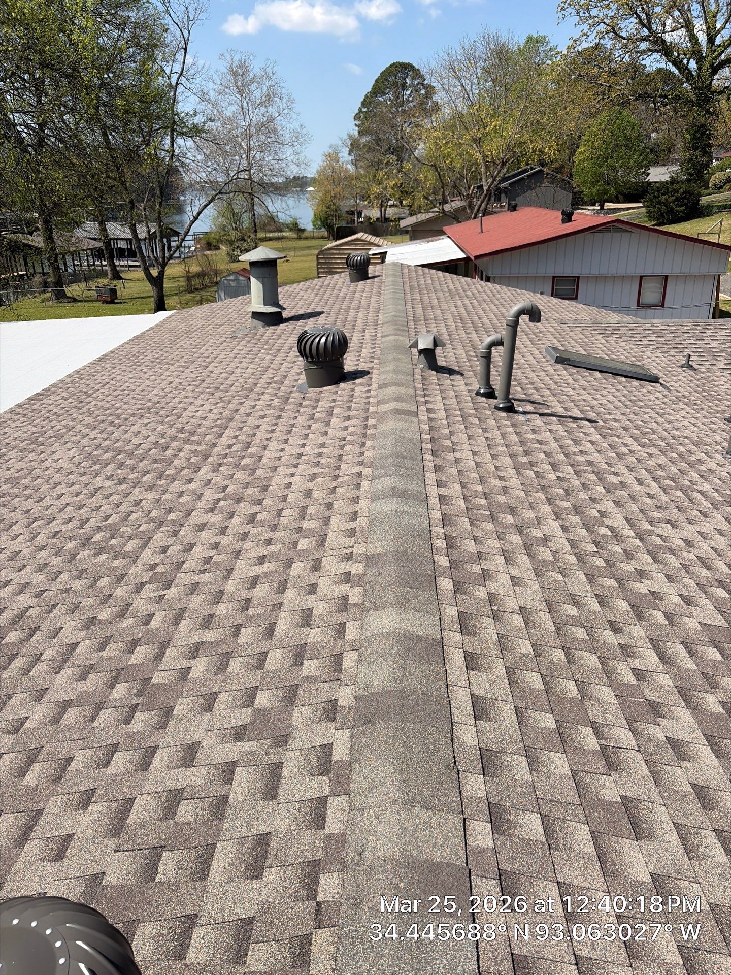 Complete Residential Roof Replacement and GAF Shingle Installation in Hot Springs by Temple Roofing and Exteriors